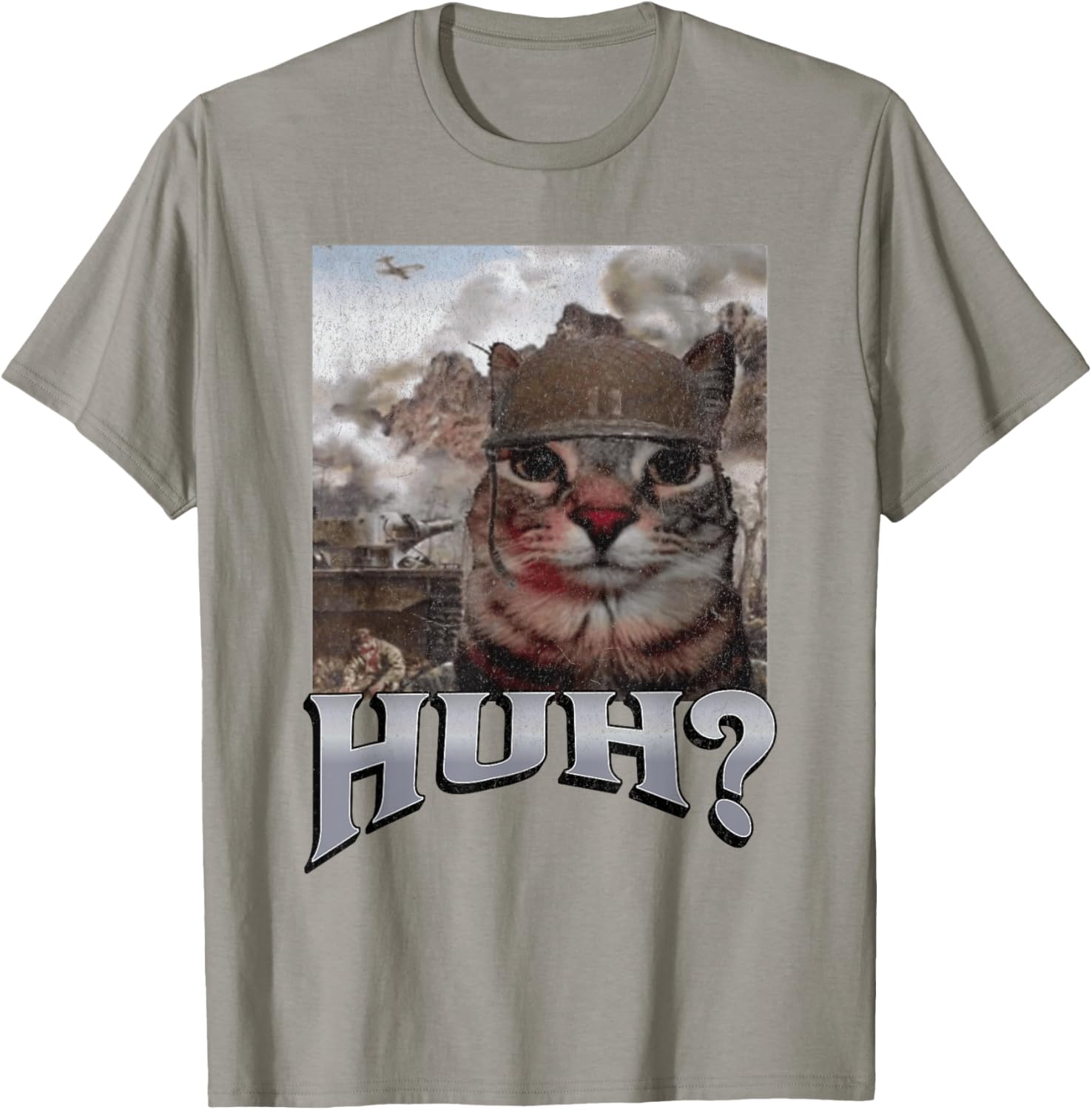 Funny Cat Meme T-Shirt for Men and Women - Huh? Graphic Tee - 2