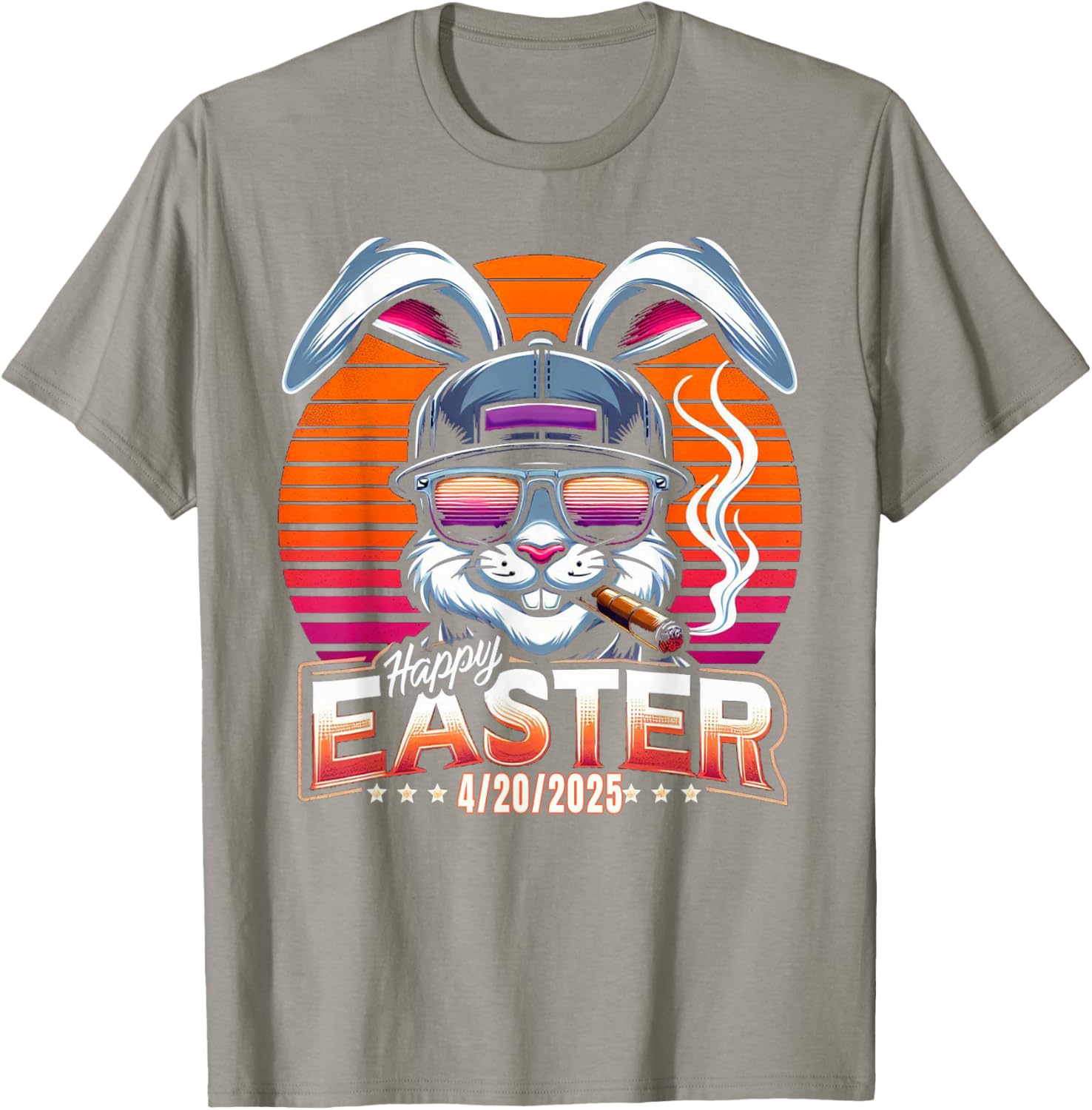 Funny Easter Bunny Marijuana T-Shirt for 420 Humor Lovers - 6