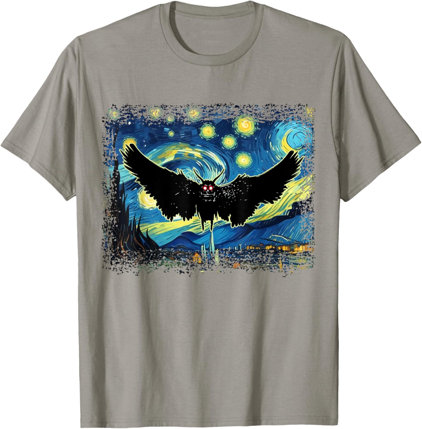 Mothman Starry Night T-Shirt for Unique Style and Comfort - 7