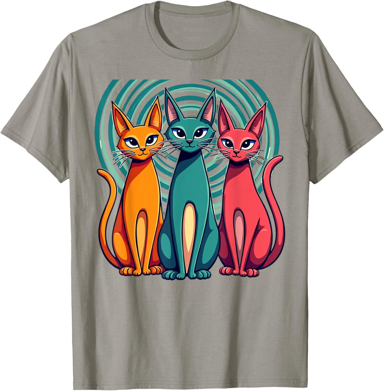 Vintage Retro Mid-Century Modern Cats T-Shirt 50s 60s Style Fashion - 23