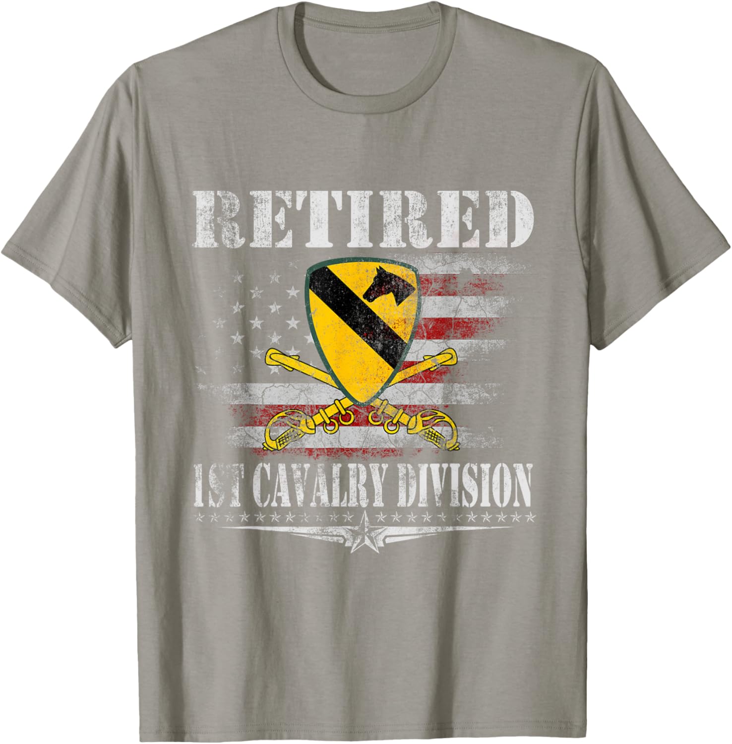 Retired 1st Cavalry Division Veteran T-Shirt for Patriotic Heroes - 3