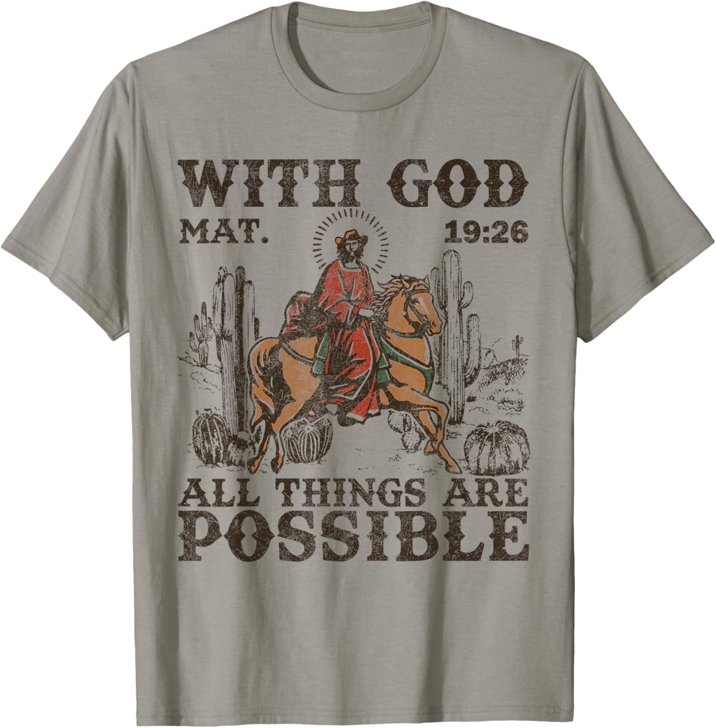 Jesus Cowboy Bible Verse Western T-Shirt for Men - Faith and Style - 3
