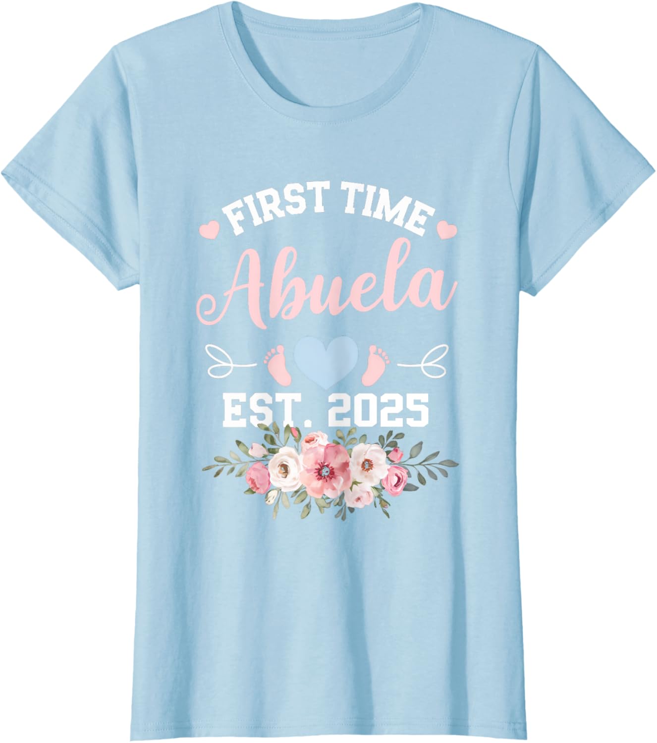 Cute Women's First Time Abuela 2025 Mother's Day Pregnancy T-Shirt - 10