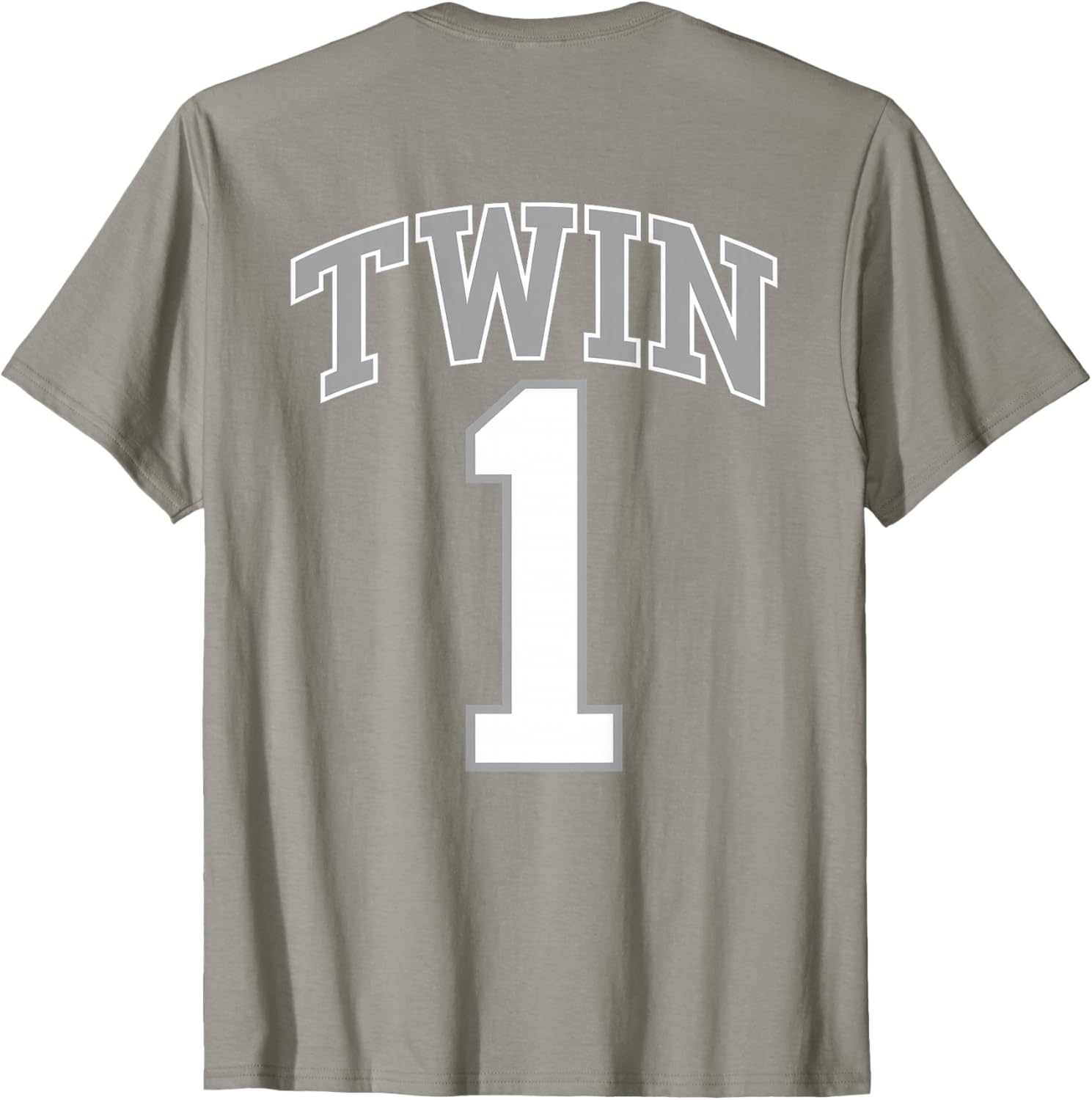 Matching TWIN 1 and TWIN 2 Funny Jersey T-Shirts for Adults and Kids - 19