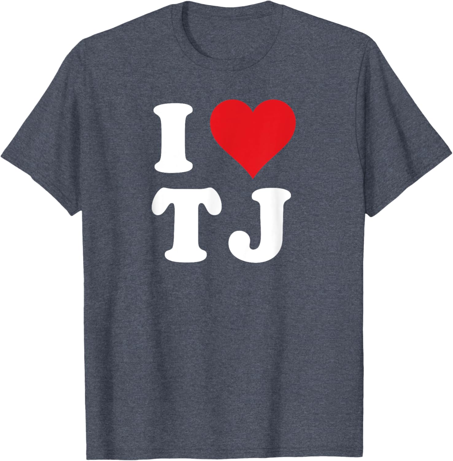 I Love TJ Initials T-Shirt Cute Heart Design for T J Fans - 23