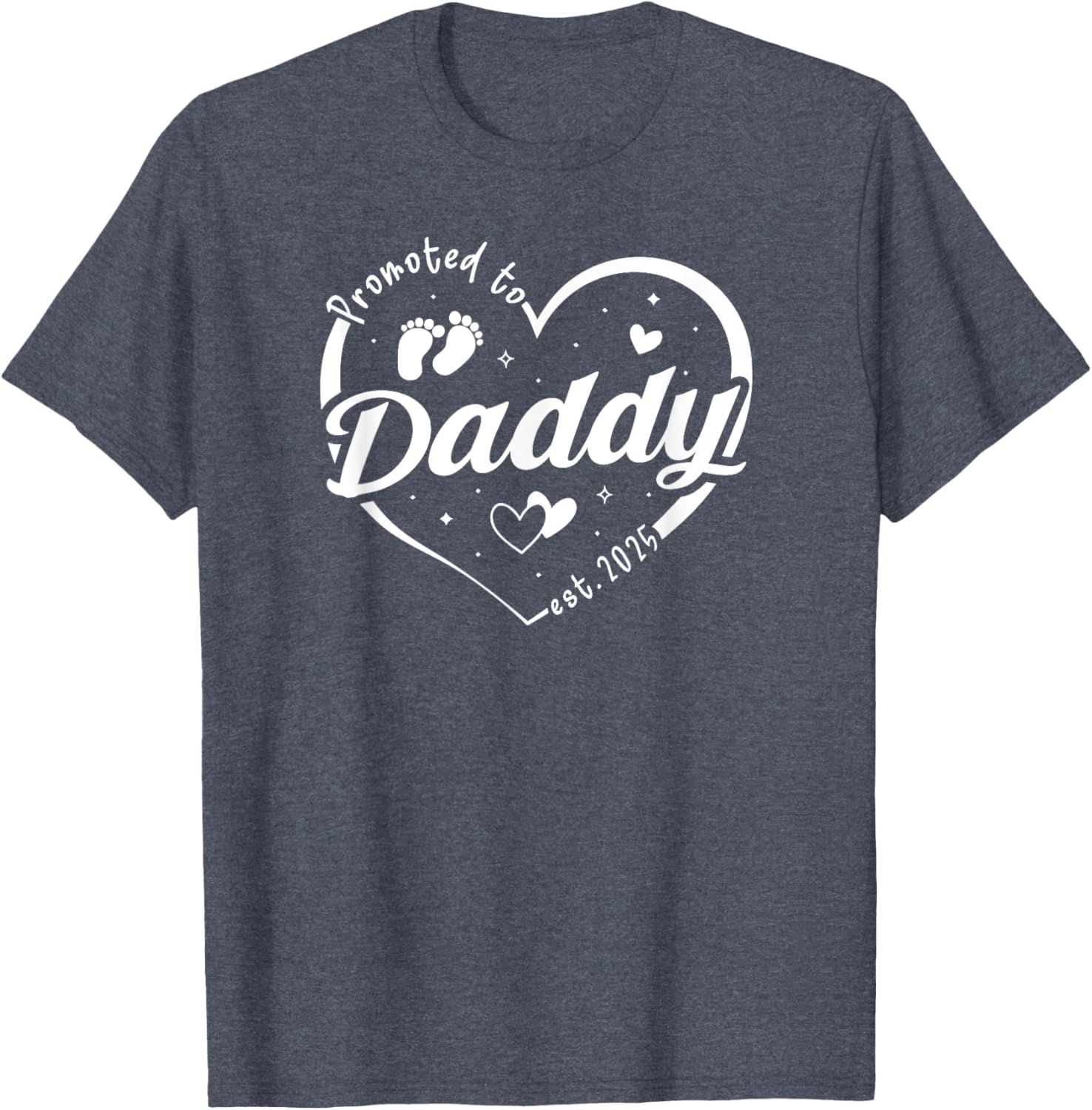 Promoted to Daddy Est 2025 Father's Day T-Shirt for Soon-to-Be Dads - 7