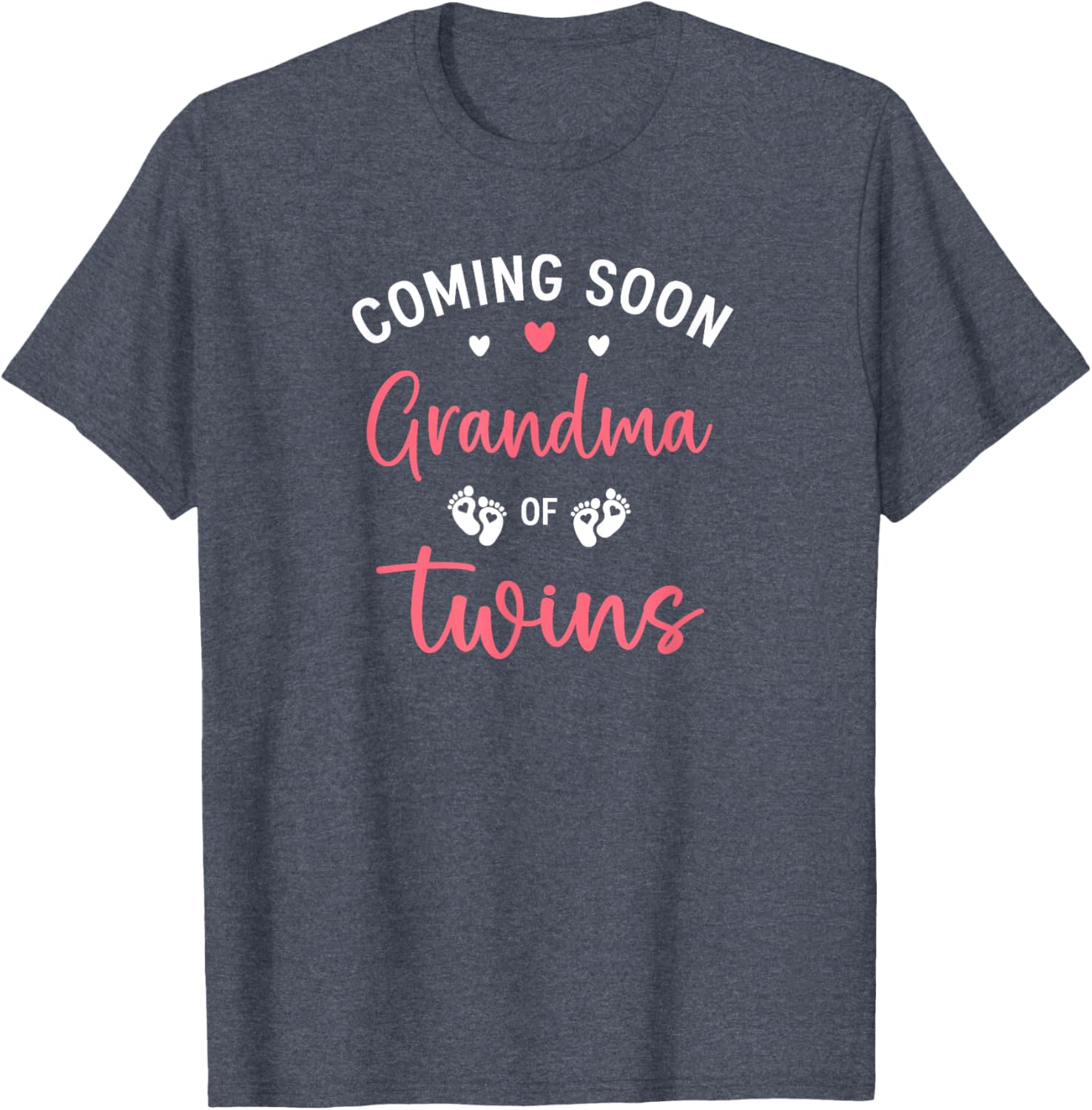 Coming Soon Grandma of Twins T-Shirt Cute Gift for New Grandmothers - 6