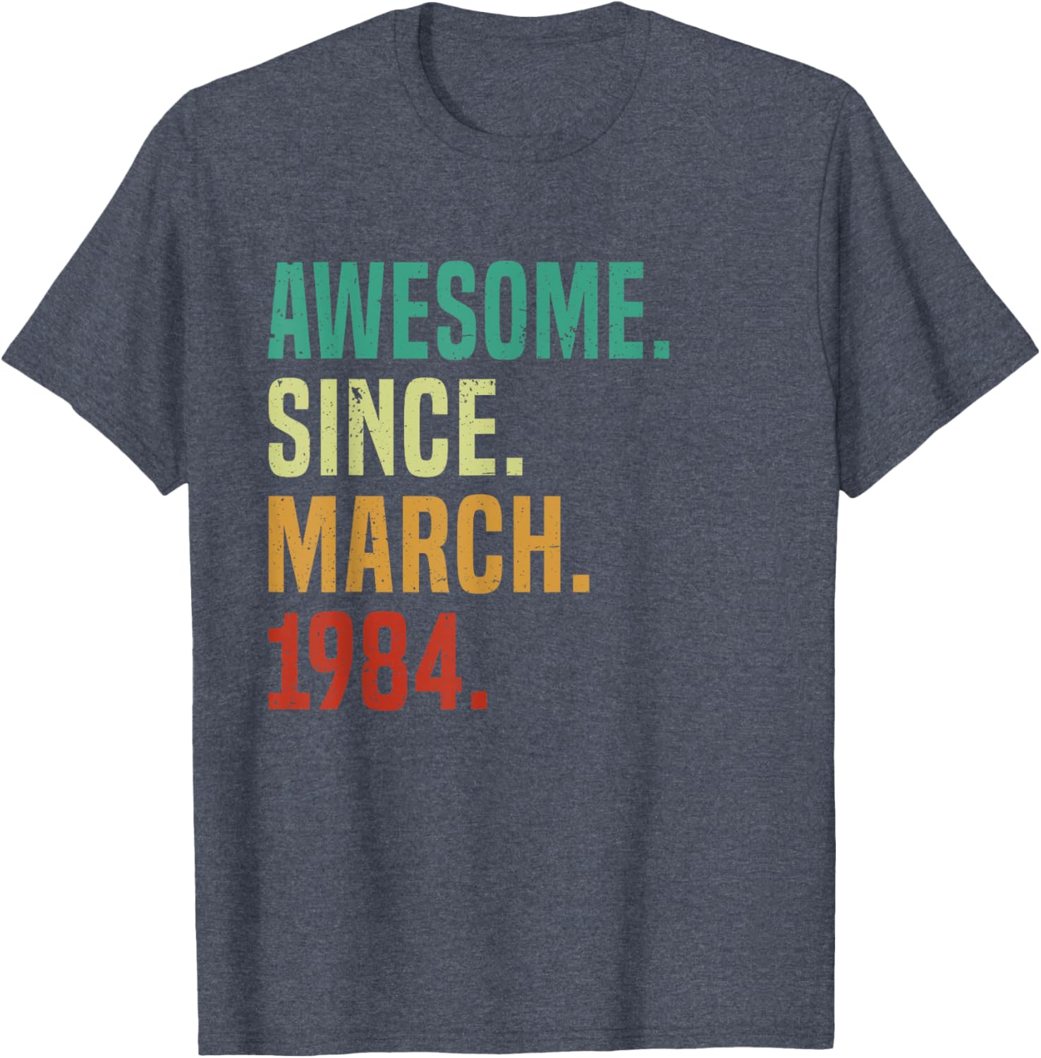 41 Years Awesome Since March 1984 Vintage 41st Birthday T-Shirt - 15