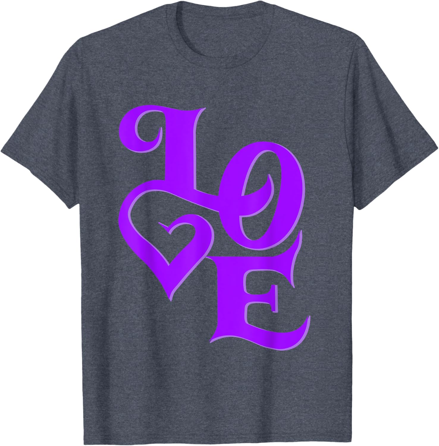 Purple Love Graphic T-Shirt for Stylish Casual Wear and Unique Fashion - 8