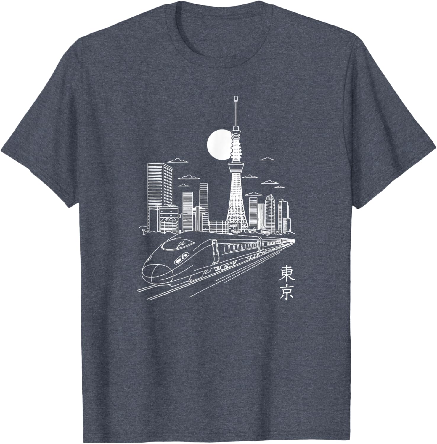 Tokyo Skyline T-Shirt with Skytree and Tokyo Tower Landmarks - 13