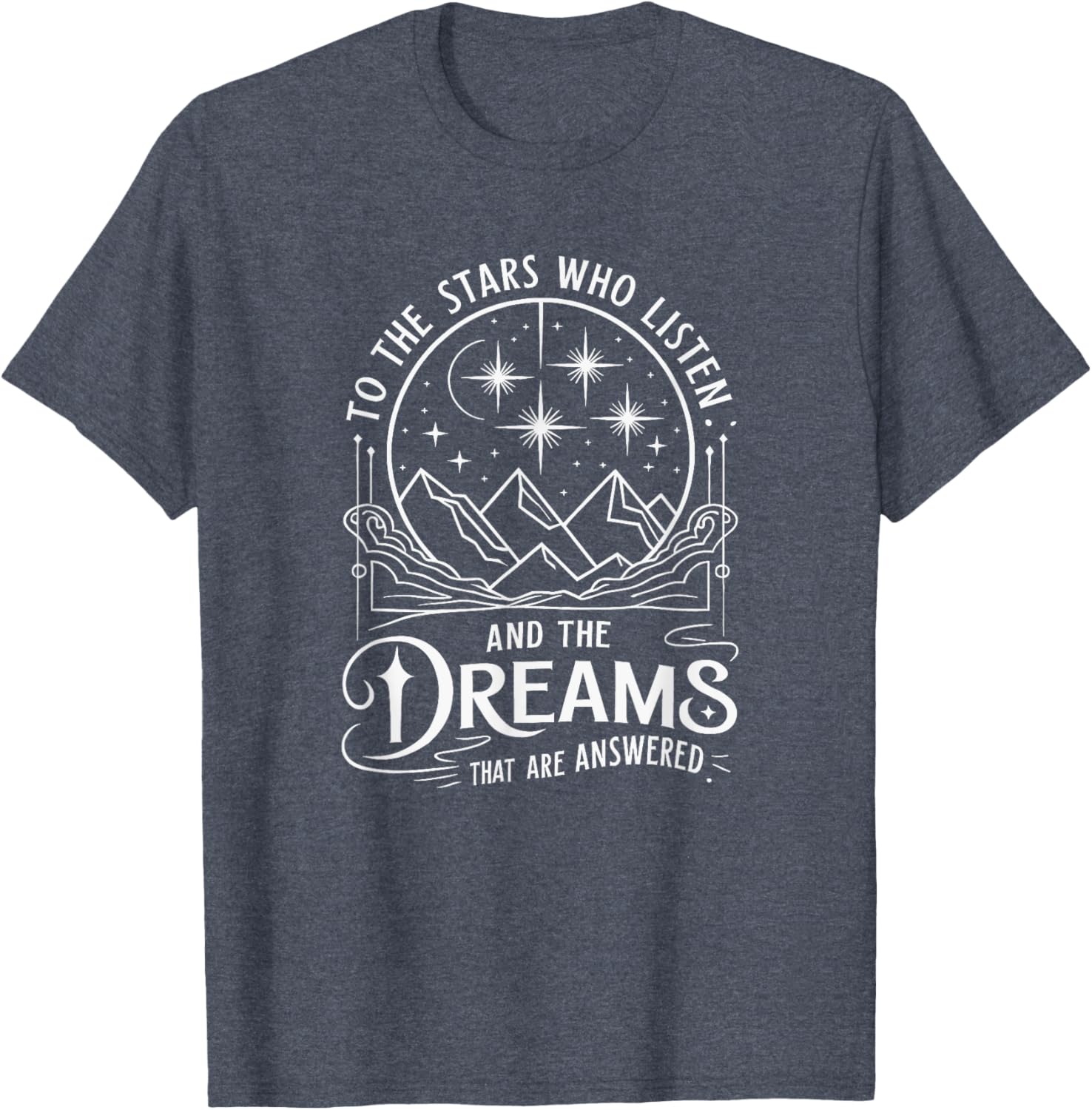 To Stars Who Listen Fantasy Book Lover T-Shirt for Dreamy Readers - 14