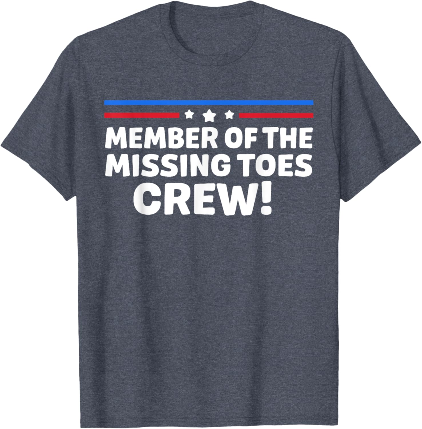 Funny Missing Toes Crew T-Shirt for Amputees – Unique Amputated Toes Tee - 7