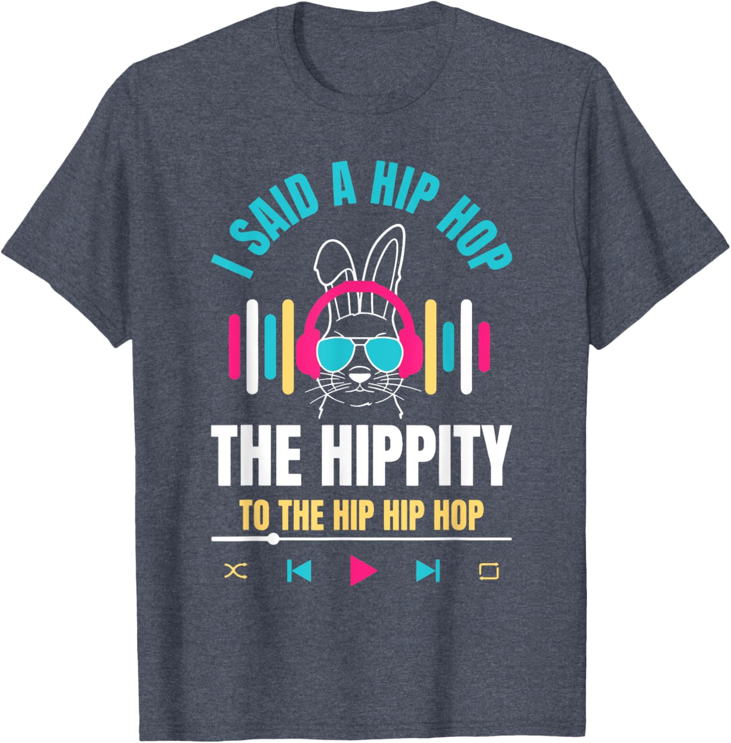 Funny Hip Hop Bunny Easter T-Shirt for Kids and Adults – Cute Spring Tee - 6