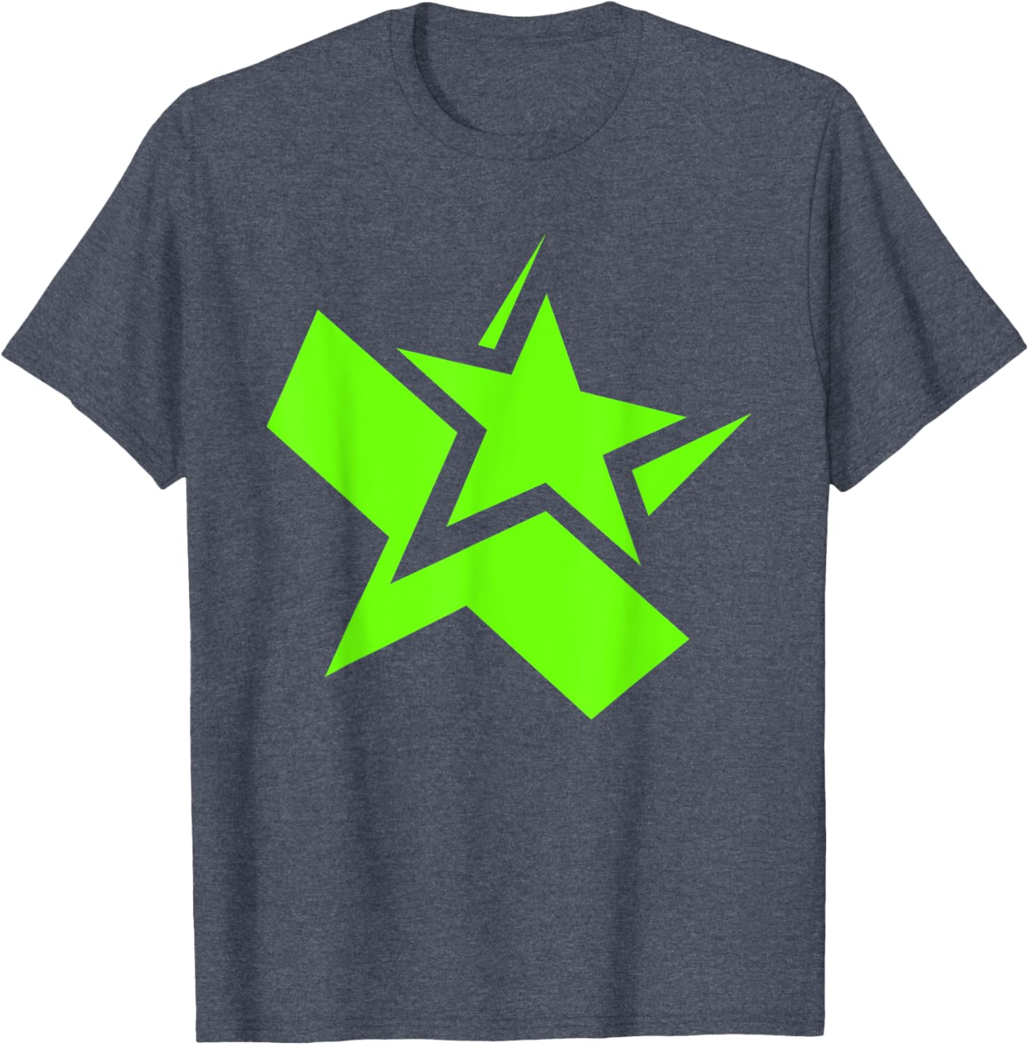 Green Chunky Star Graphic T-Shirt for Stylish Casual Wear - 3