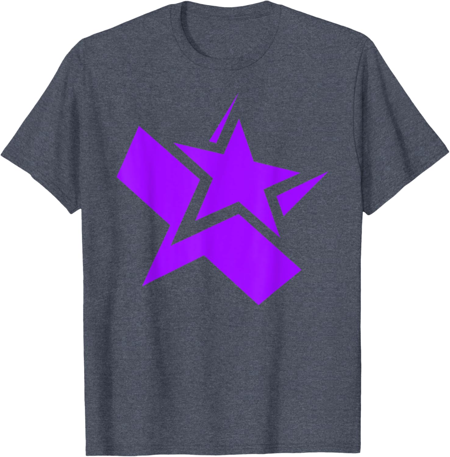 Purple Chunky Star Graphic T-Shirt for Stylish Casual Wear - 20