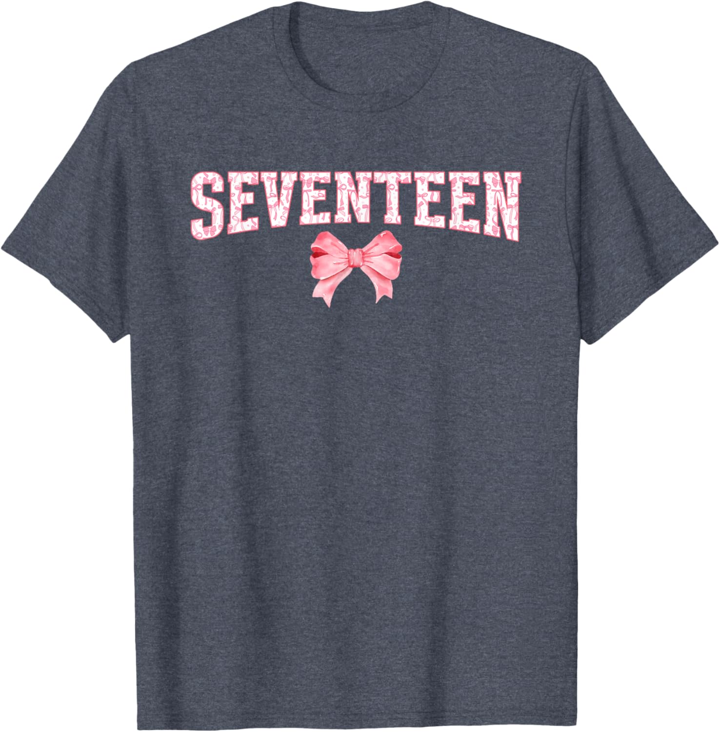 17th Birthday Coquette Bow T-Shirt for Stylish Seventeen Year Olds - 3