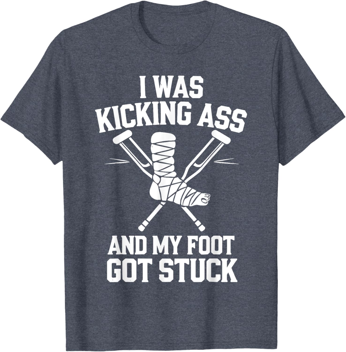 Funny Broken Leg Art T-Shirt for Men, Women, and Kids Surgery Recovery - 23