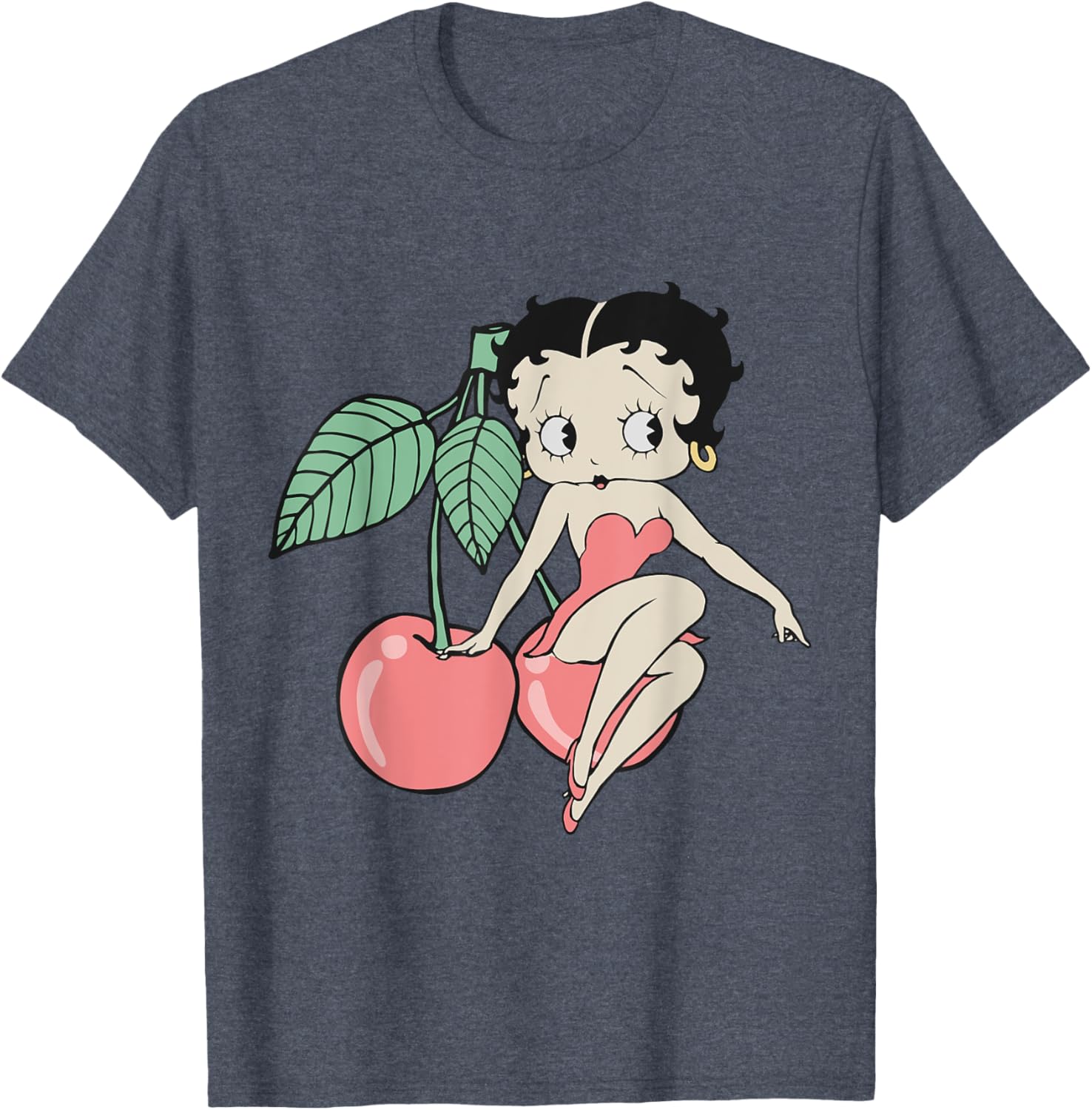 Vintage Betty Boop Red Cherry T-Shirt for Retro Fashion Lovers - 6