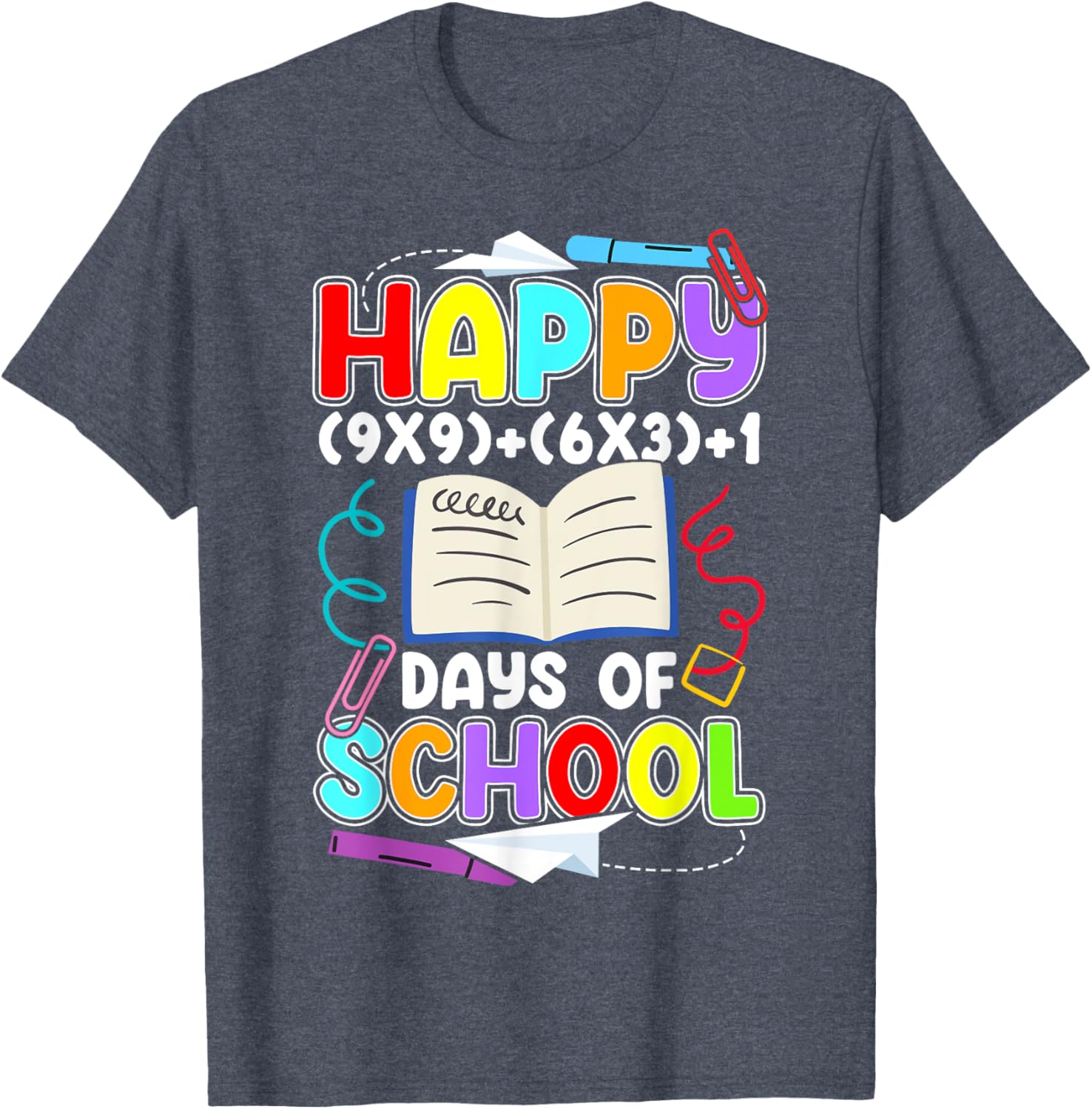 Happy 100 Days of School Math T-Shirt for Kids Celebrating 100th Day - 5