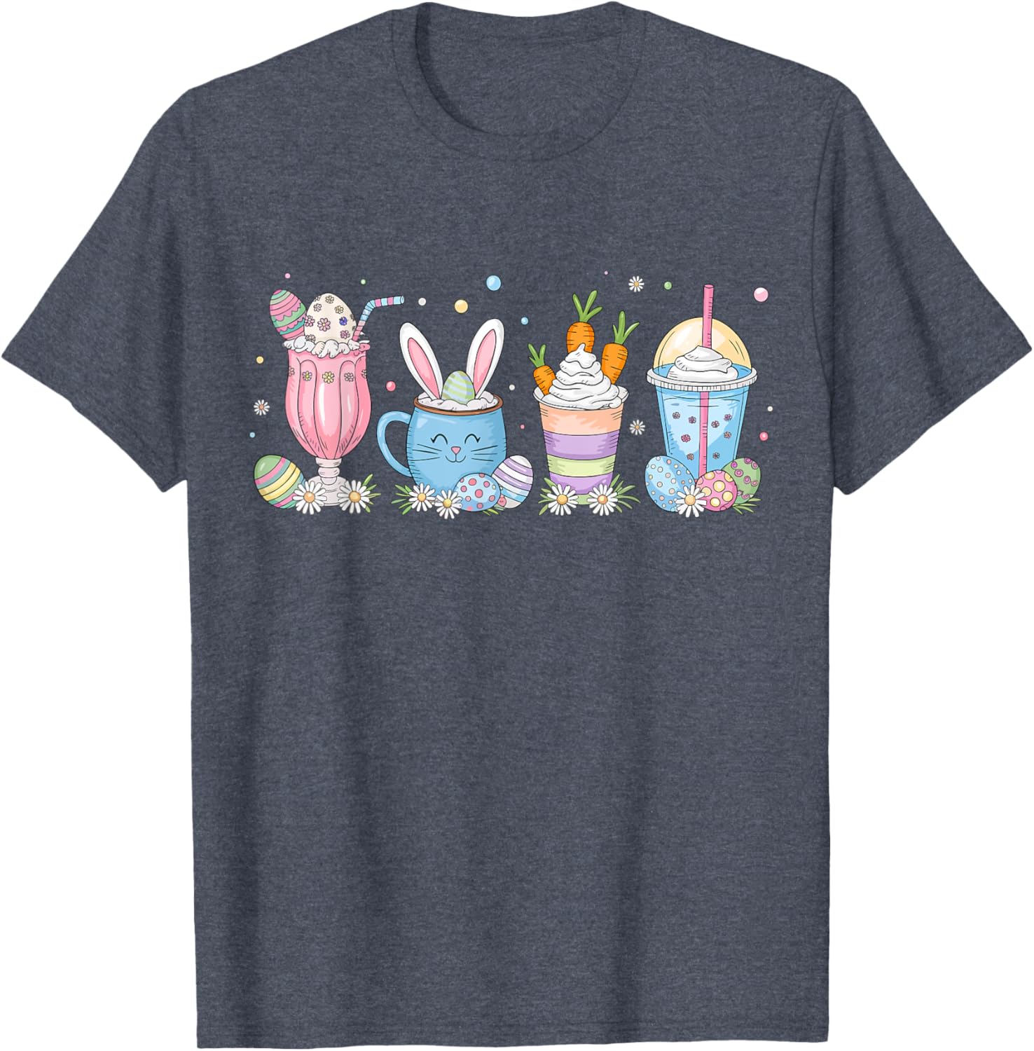 Coffee Lover T-Shirt for Women | Cute Latte Iced Cream Design for Easter - 15