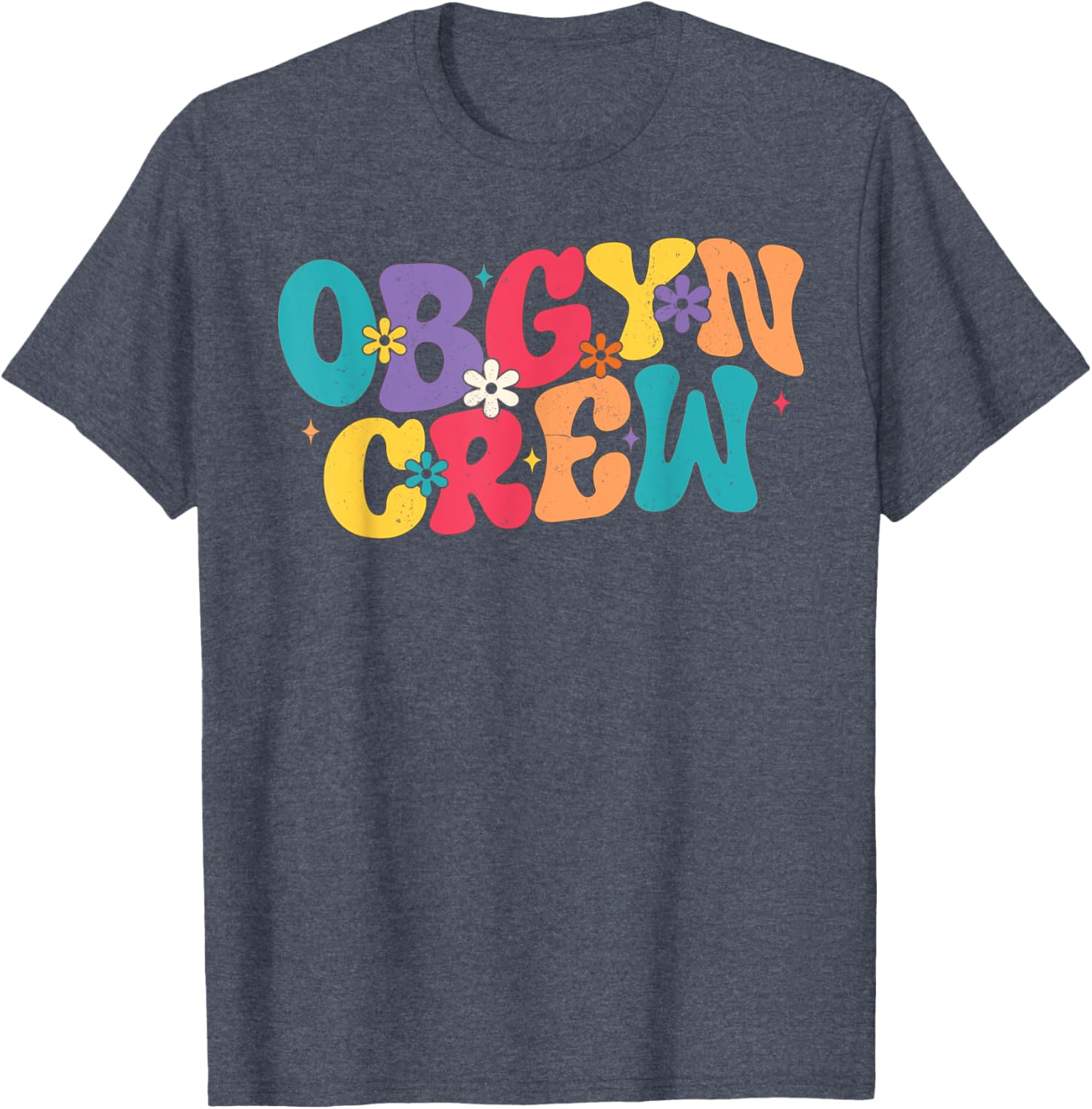 Retro Groovy OB-GYN Crew Nurse T-Shirt for Obstetrician Gynecologist - 2