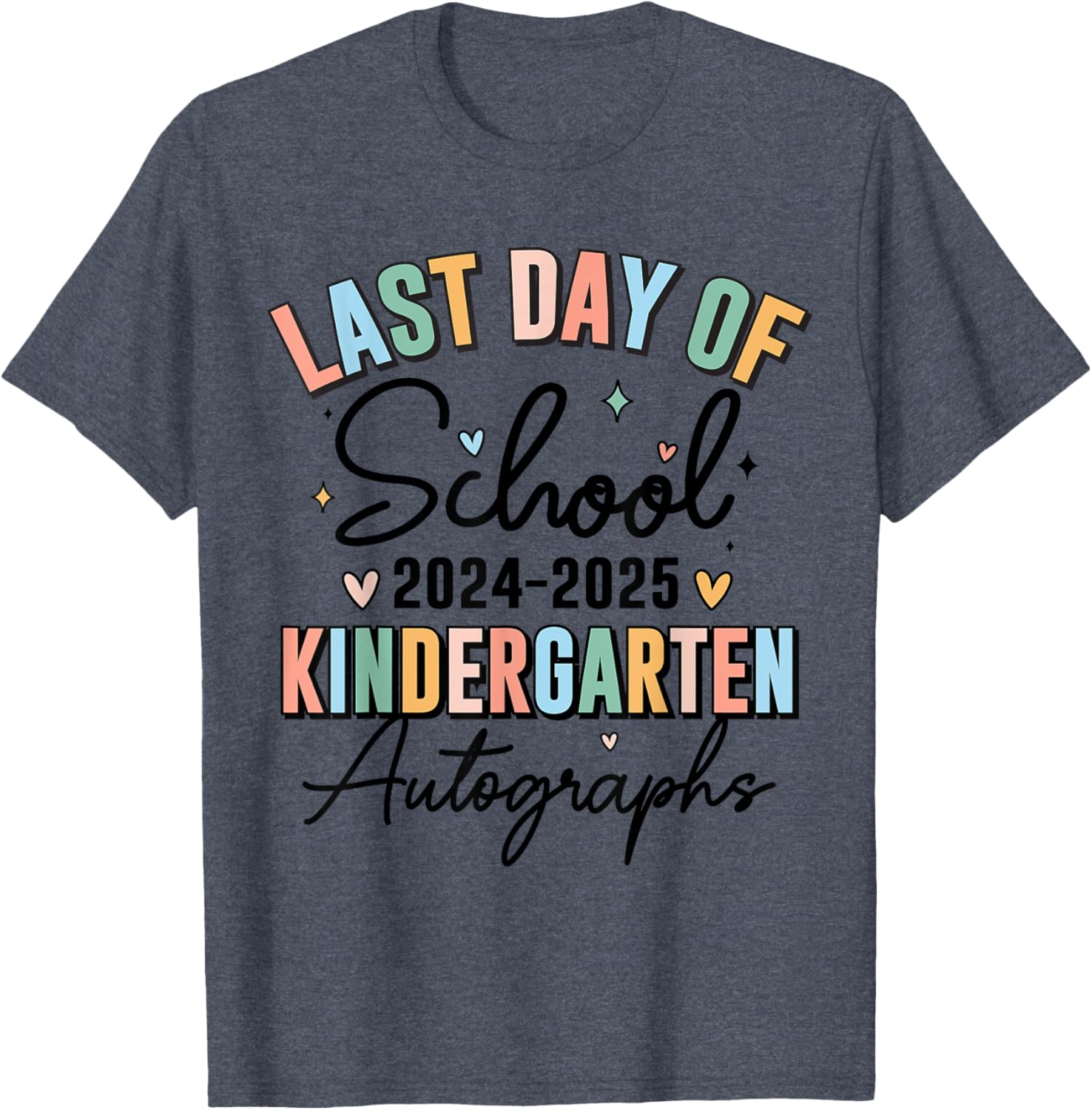 2024 Kindergarten Graduation T-Shirt for Boys and Girls with Autographs - 7