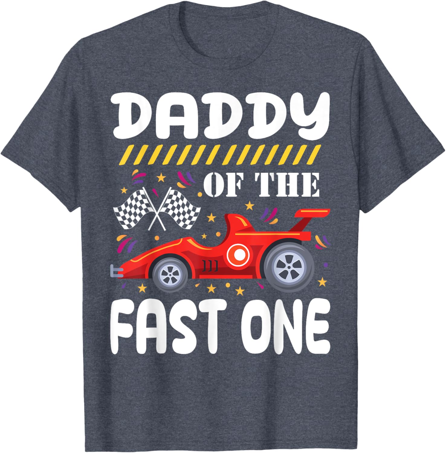 Daddy of the Fast One 1st Birthday Race Car Family Matching T-Shirt - 5