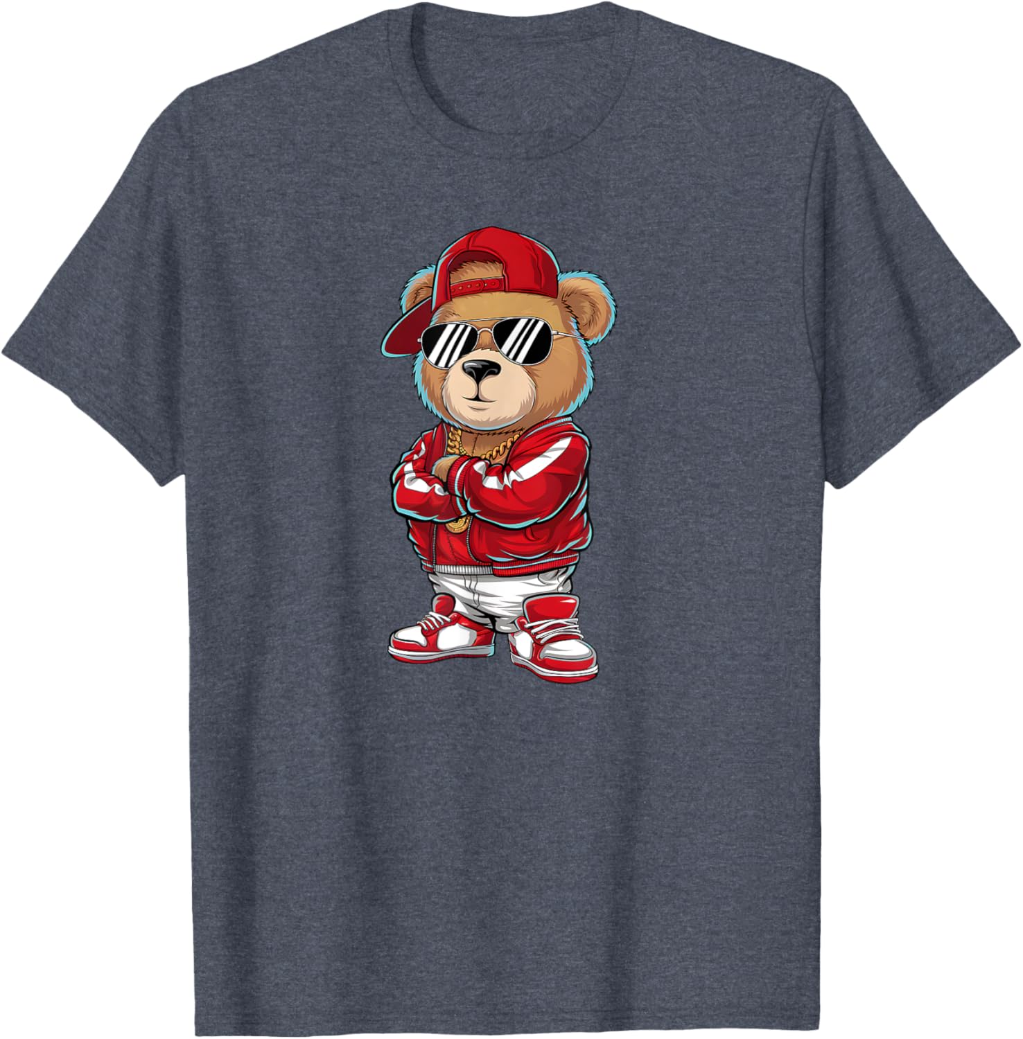 Funny Hip Hop Teddy Bear 90s Graffiti Art T-Shirt for Rap Lovers - 4