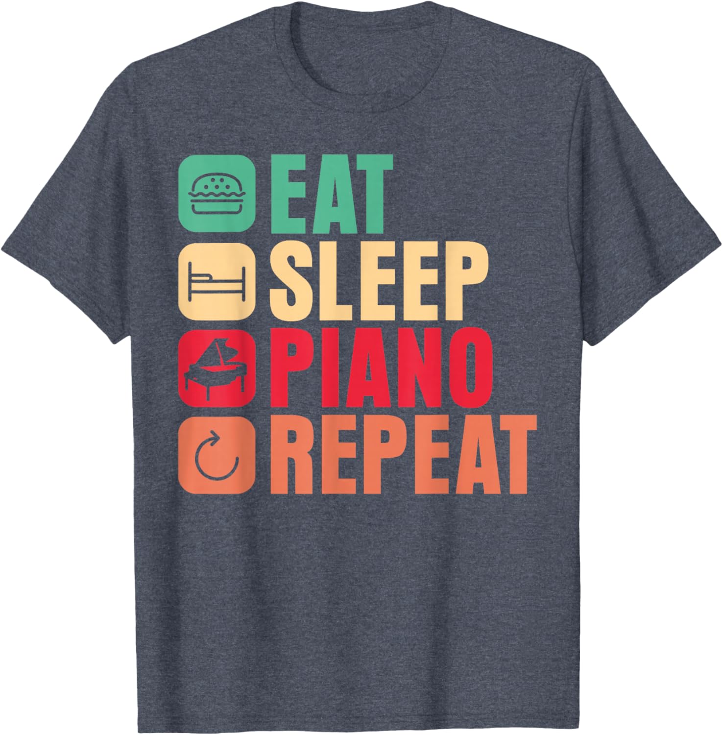 Piano Teacher Eat Sleep Repeat T-Shirt for Music Lovers and Pianists - 14