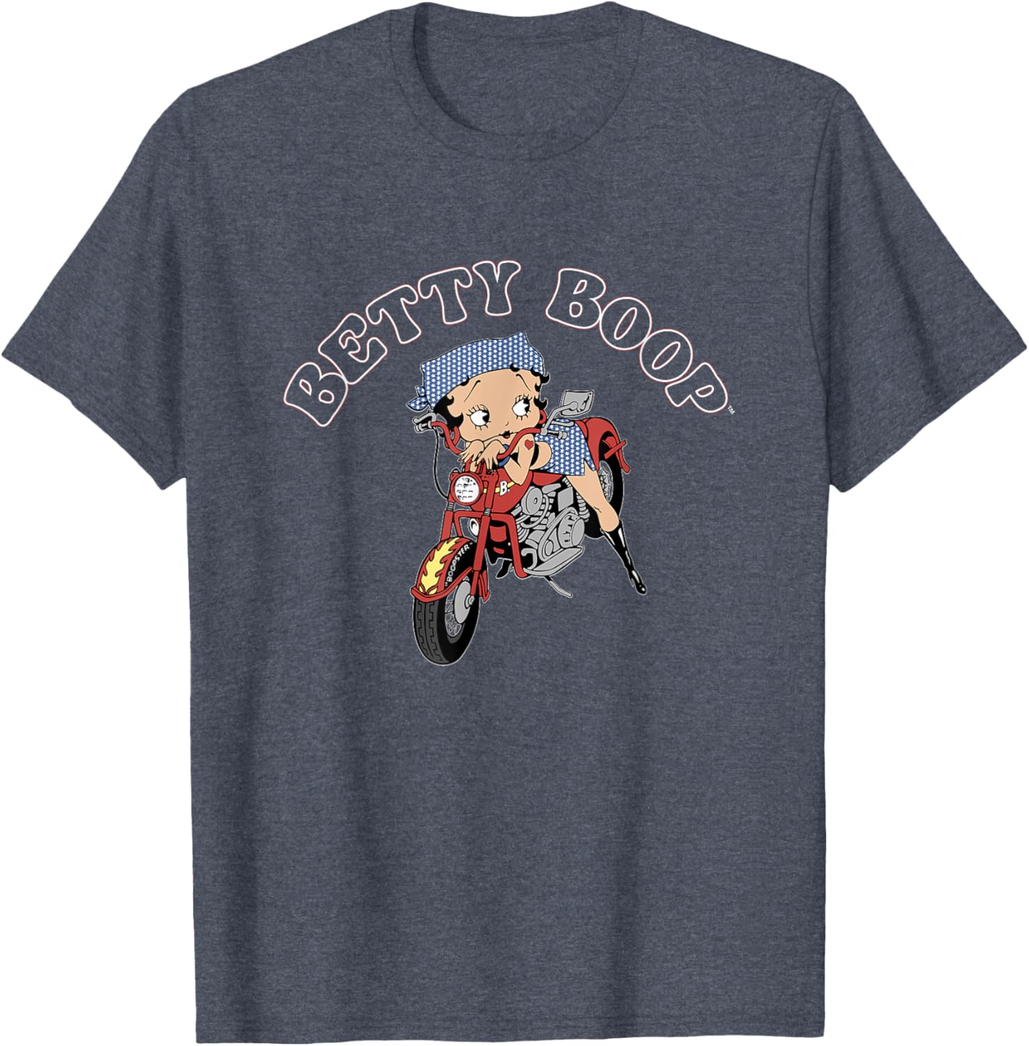 Betty Boop 4th of July Red White & Biker T-Shirt for Fun Celebrations - 8