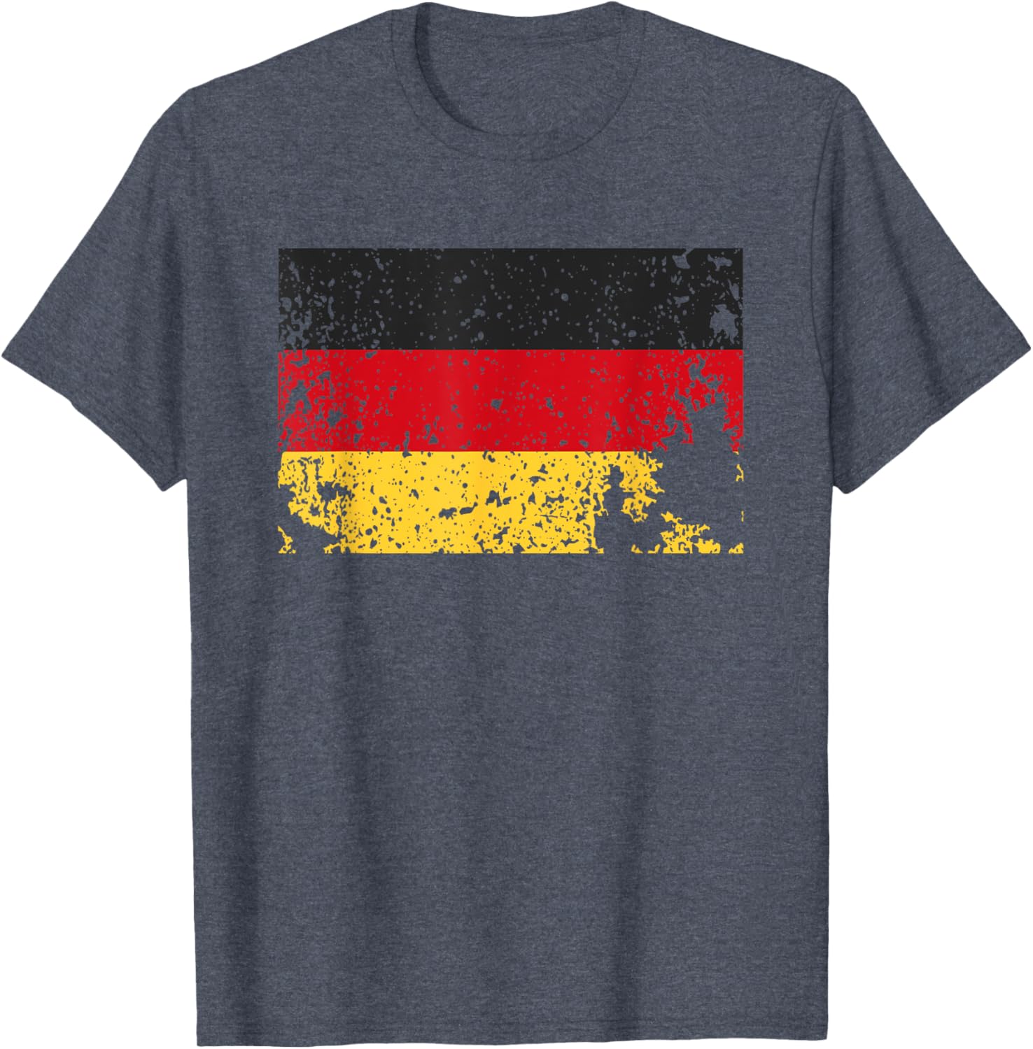 Retro Worn Germany Flag T-Shirt Grunge Distressed German Colors Style - 5