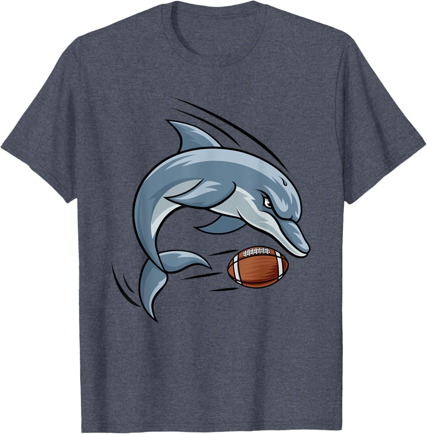 Dolphin Cartoon Character Football T-Shirt for Fun and Sporty Style - 12