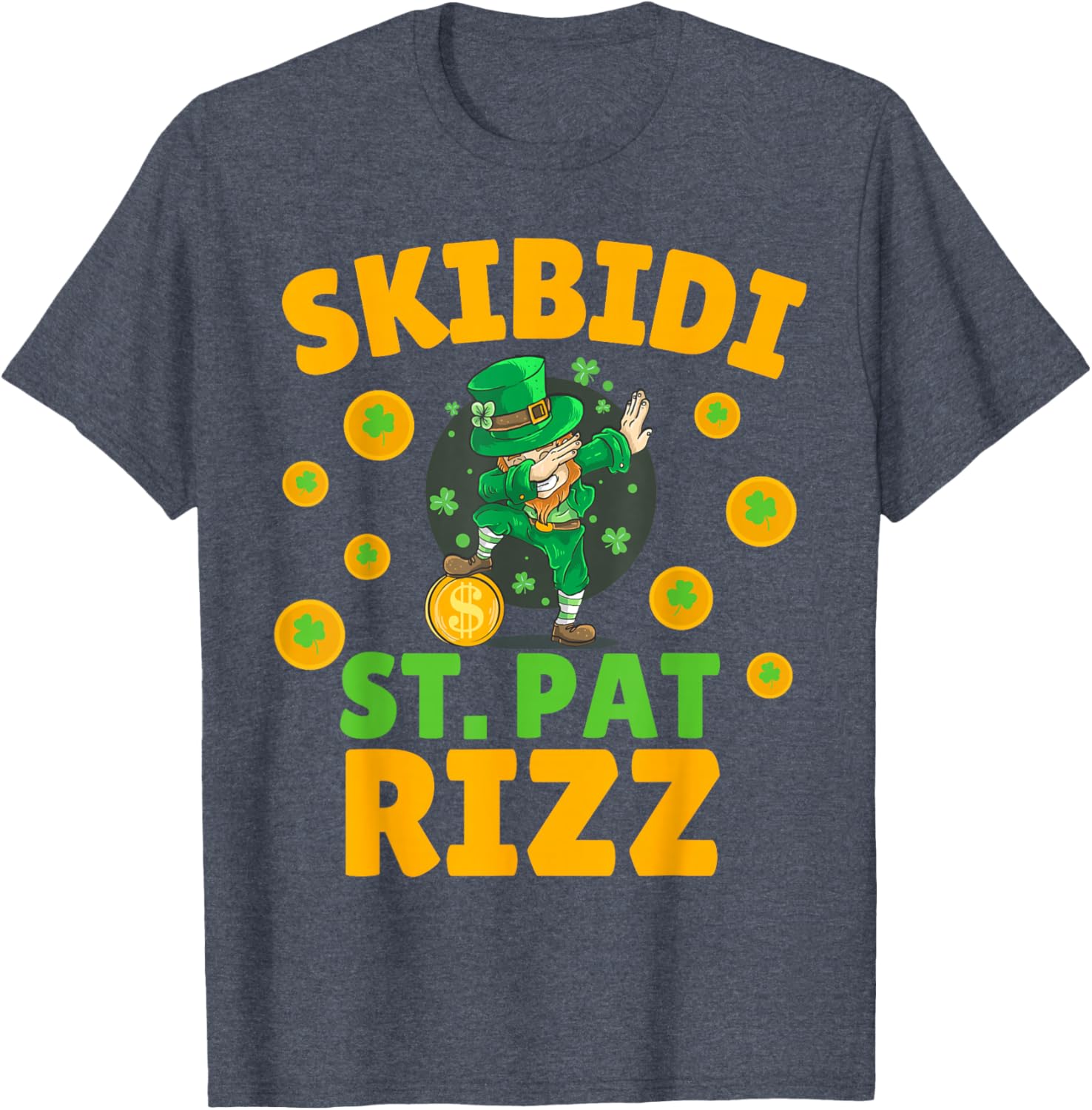 Funny St Patrick's Day Irish Skibidi Rizz T-Shirt for Festive Style - 22