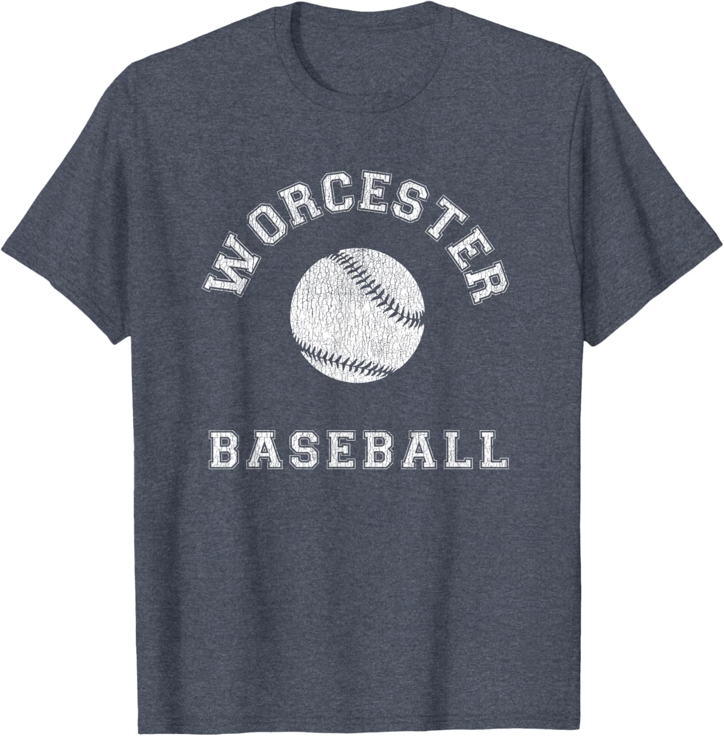 Worcester Baseball Distressed Retro Classic T-Shirt for Fans & Casual Wear - 21