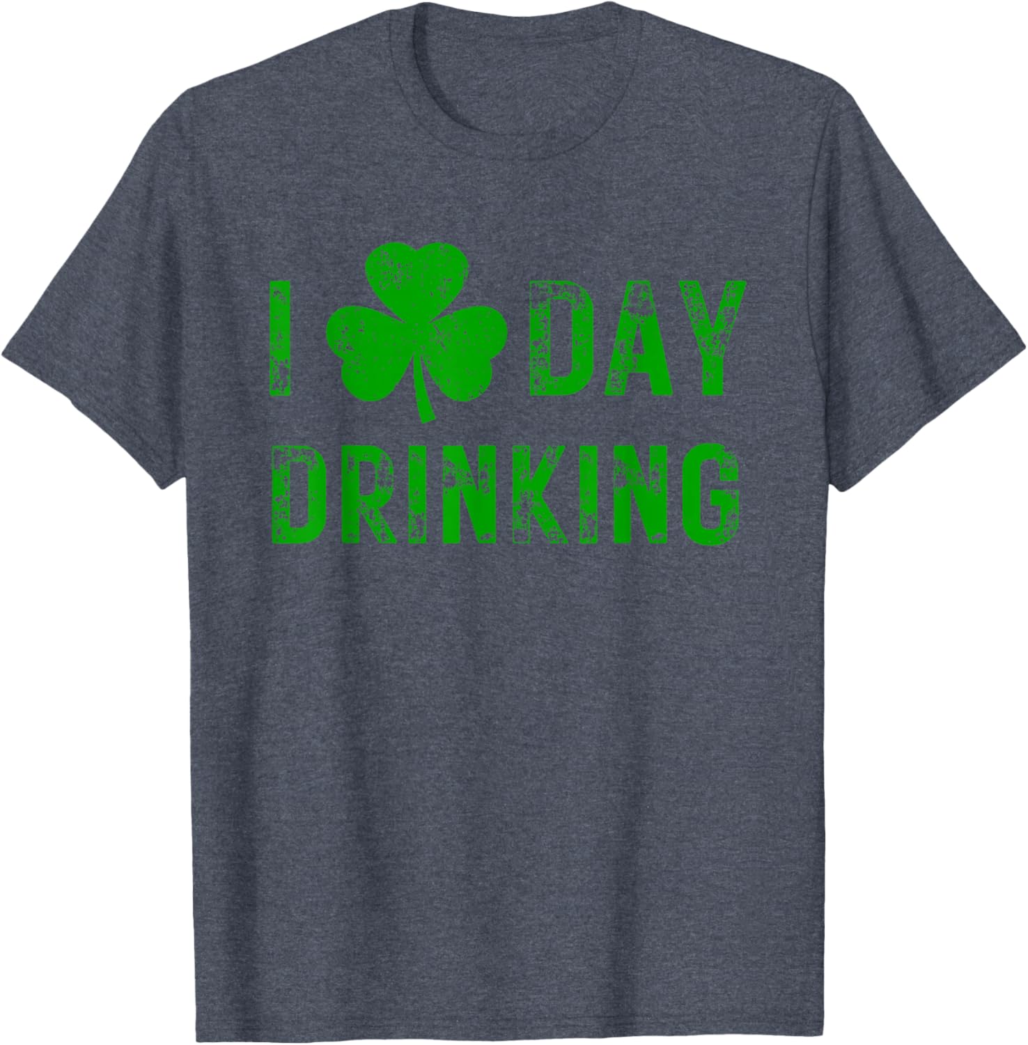 I Love Day Drinking Shamrock Heart St Paddy's Day T-Shirt for Fun Celebrations - 5