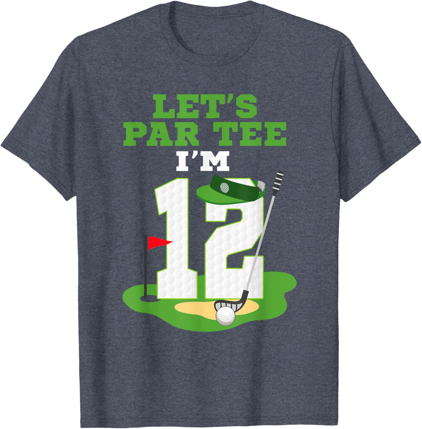 Let's Par Tee 12th Birthday Golf T-Shirt for Kids Fun Celebration - 11