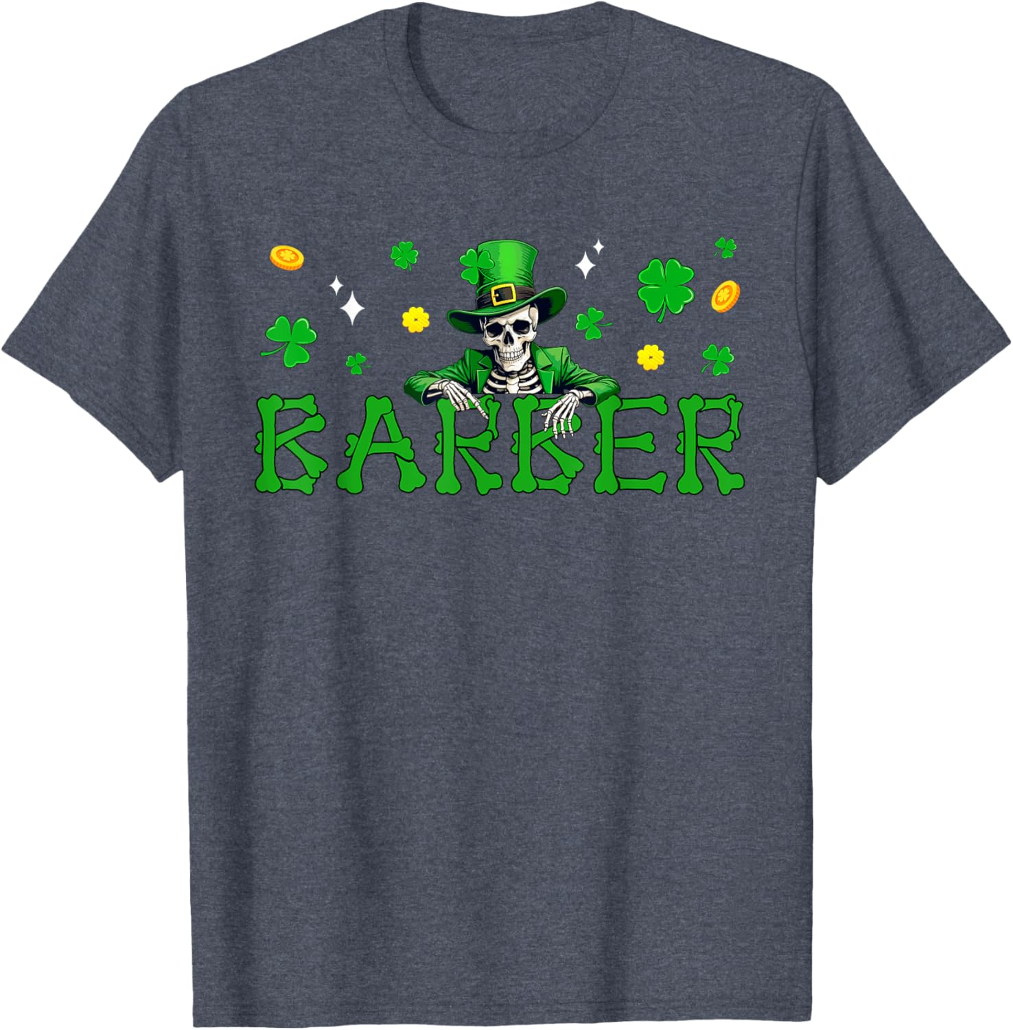 St. Patrick's Day Skeleton Shamrock T-Shirt for Irish Job Fans - 25