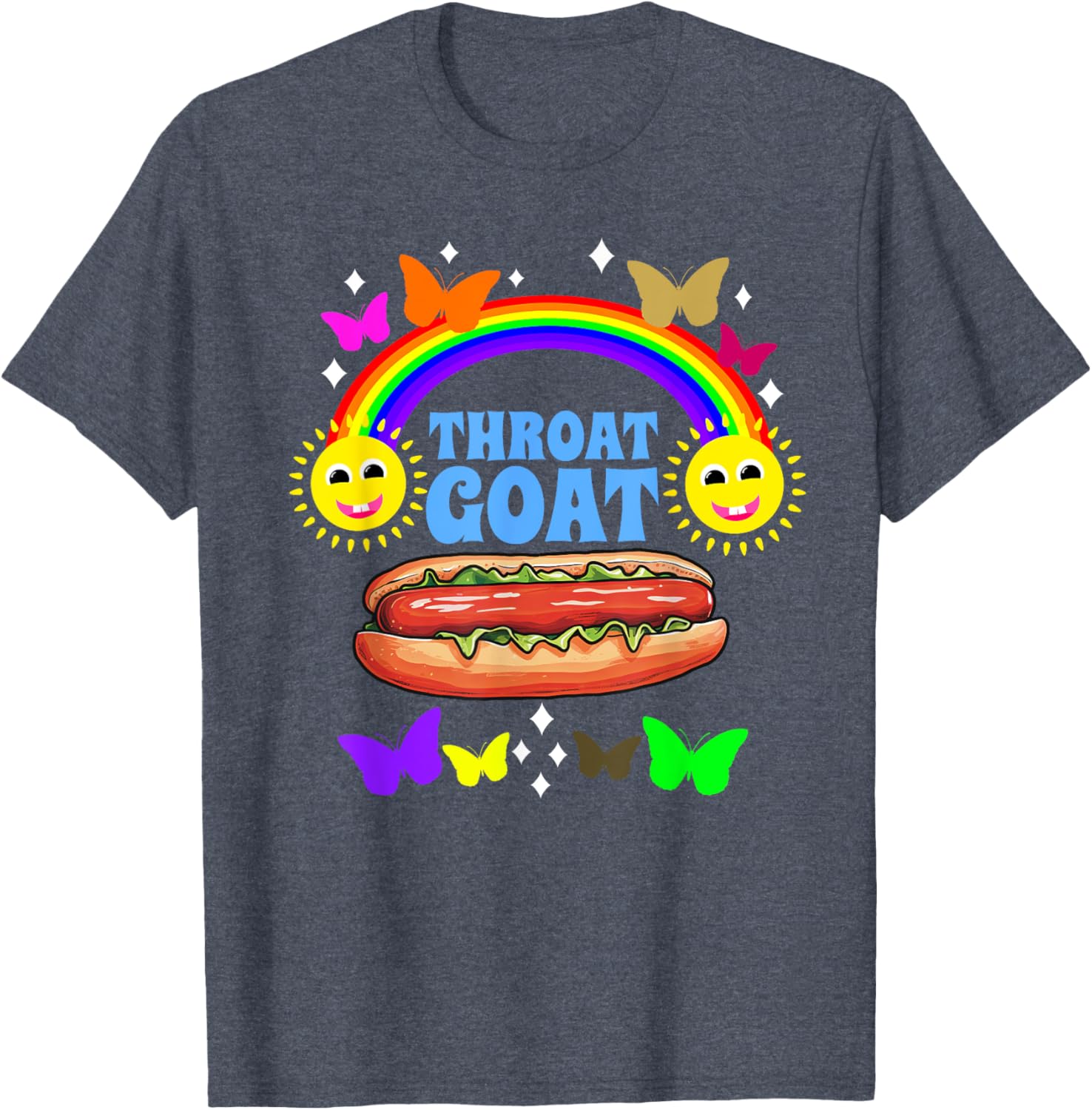 Throat Goat Funny Adult Humor T-Shirt with Sexual Innuendo Design - 1