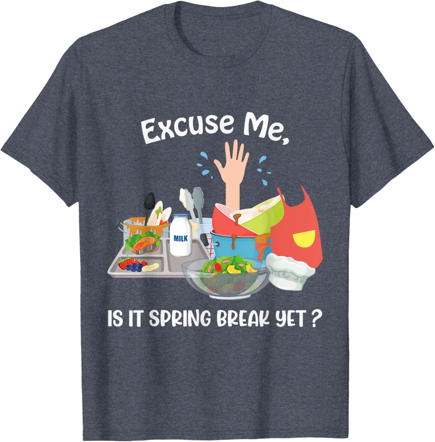 Funny Lunch Lady Life T-Shirt for Spring Break Enthusiasts - 14