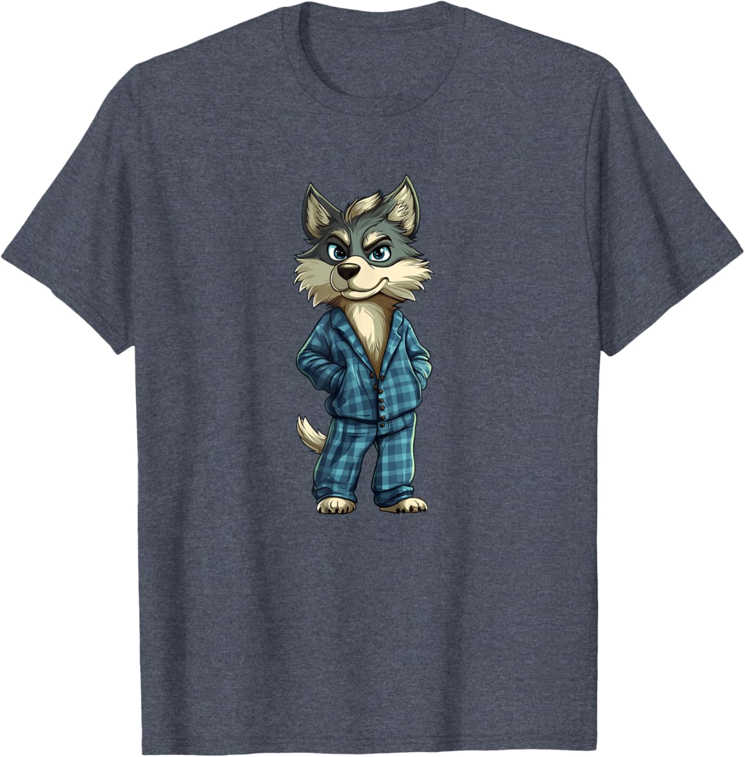 Funny Dreamy Wolf Pajama T-Shirt for Sleepy Boys and Girls - 6