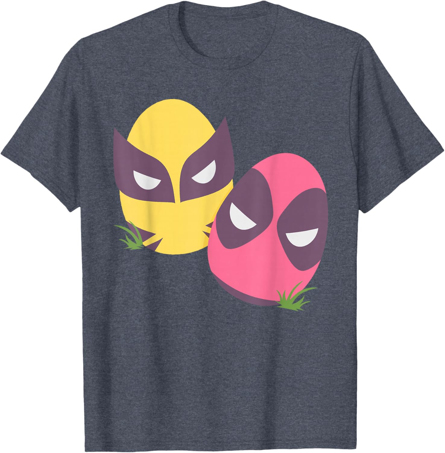 Marvel Deadpool and Wolverine Pastel Easter Eggs T-Shirt for Spring Fun - 20