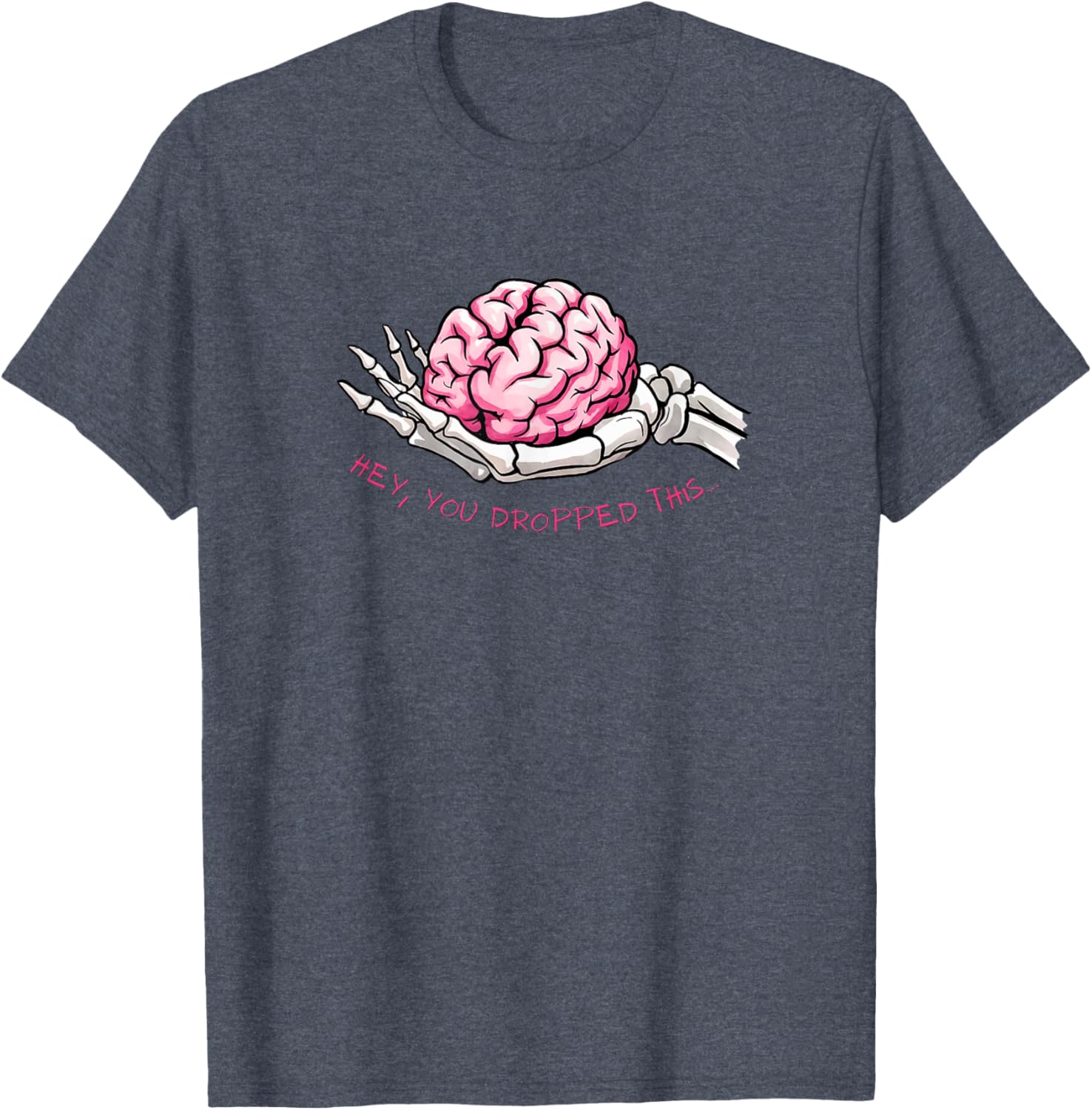 Funny Skeleton Hand Holding Brain T-Shirt for Unique Halloween Style - 9