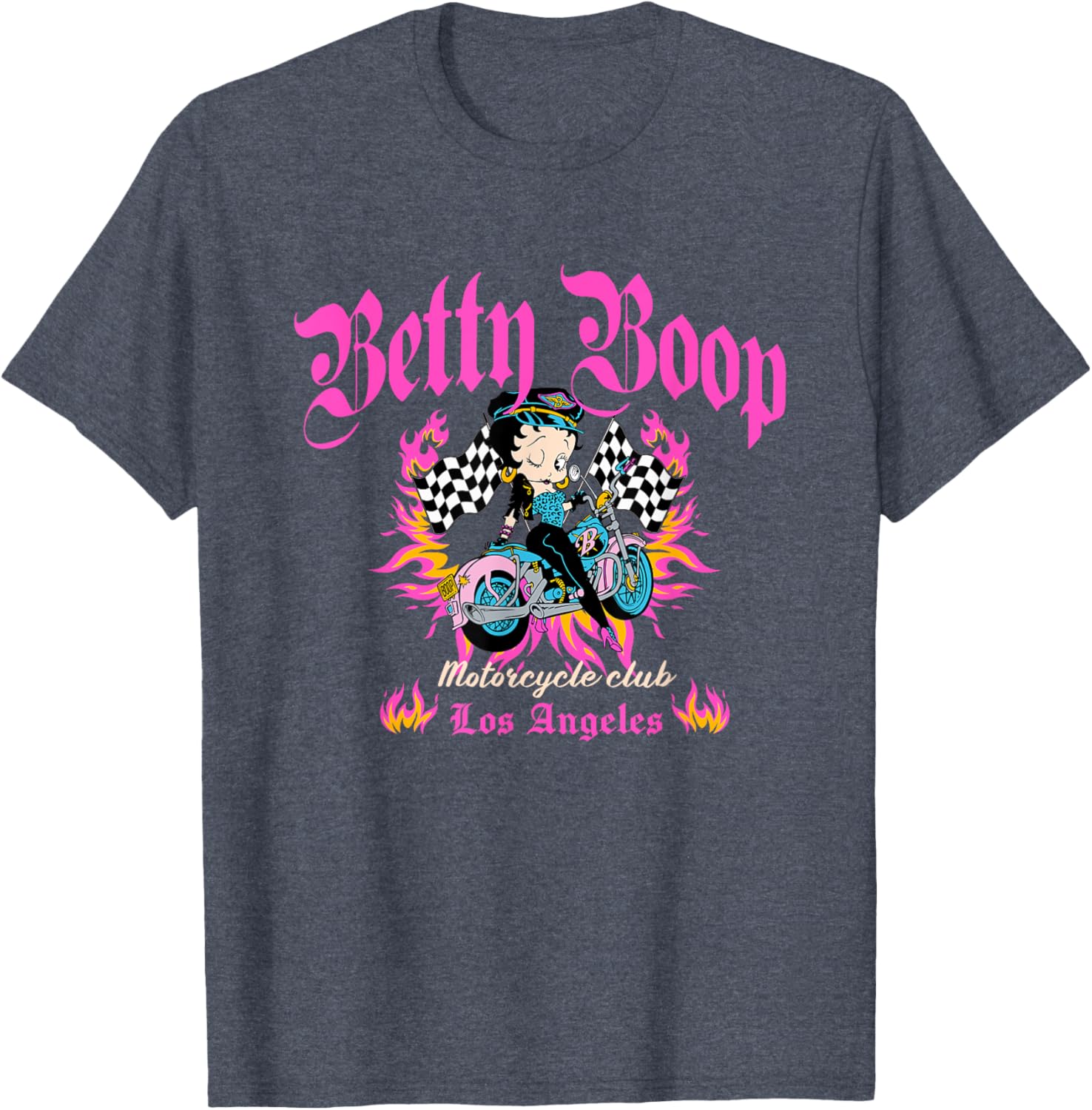 Betty Boop Born To Ride Motorcycle Club T-Shirt for Bike Lovers - 7