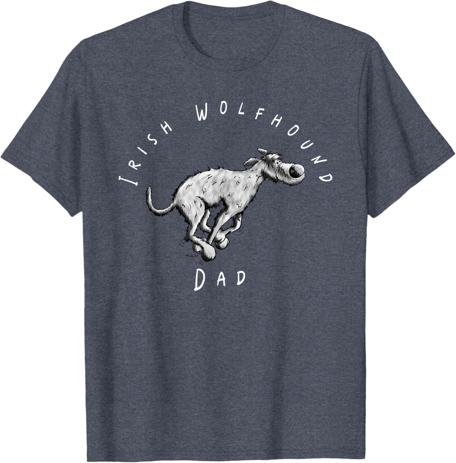 Irish Wolfhound Dad Fun Cartoon T-Shirt for Dog Lovers - Great Gift! - 8