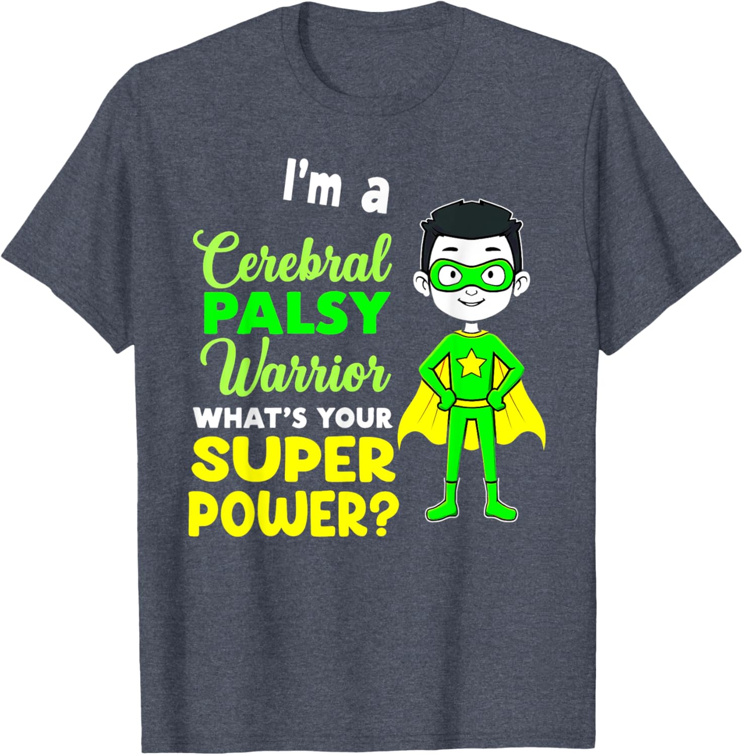 Kids Cerebral Palsy Warrior T-Shirt for Awareness and Support - 1