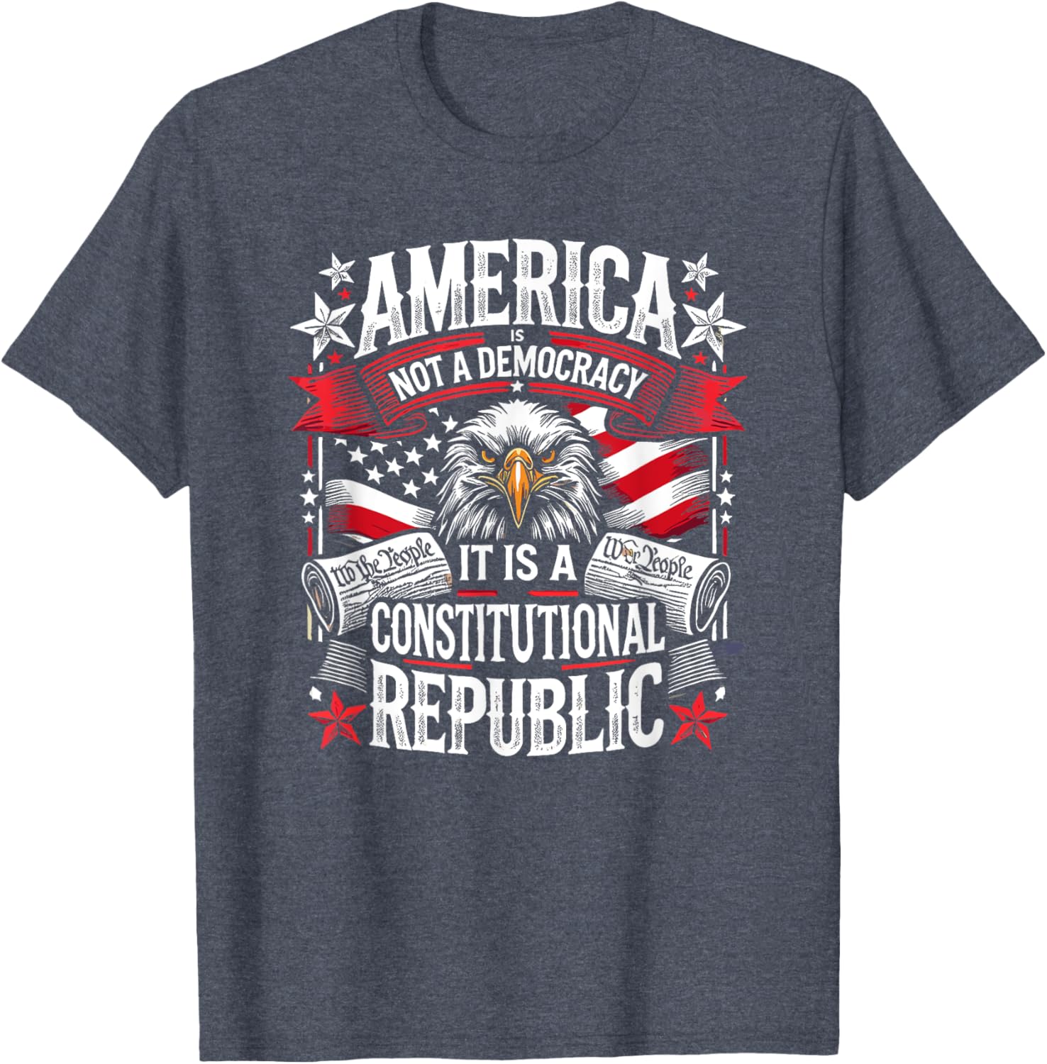 America Is Not A Democracy Constitutional Republic T-Shirt for Freedom Lovers - 27