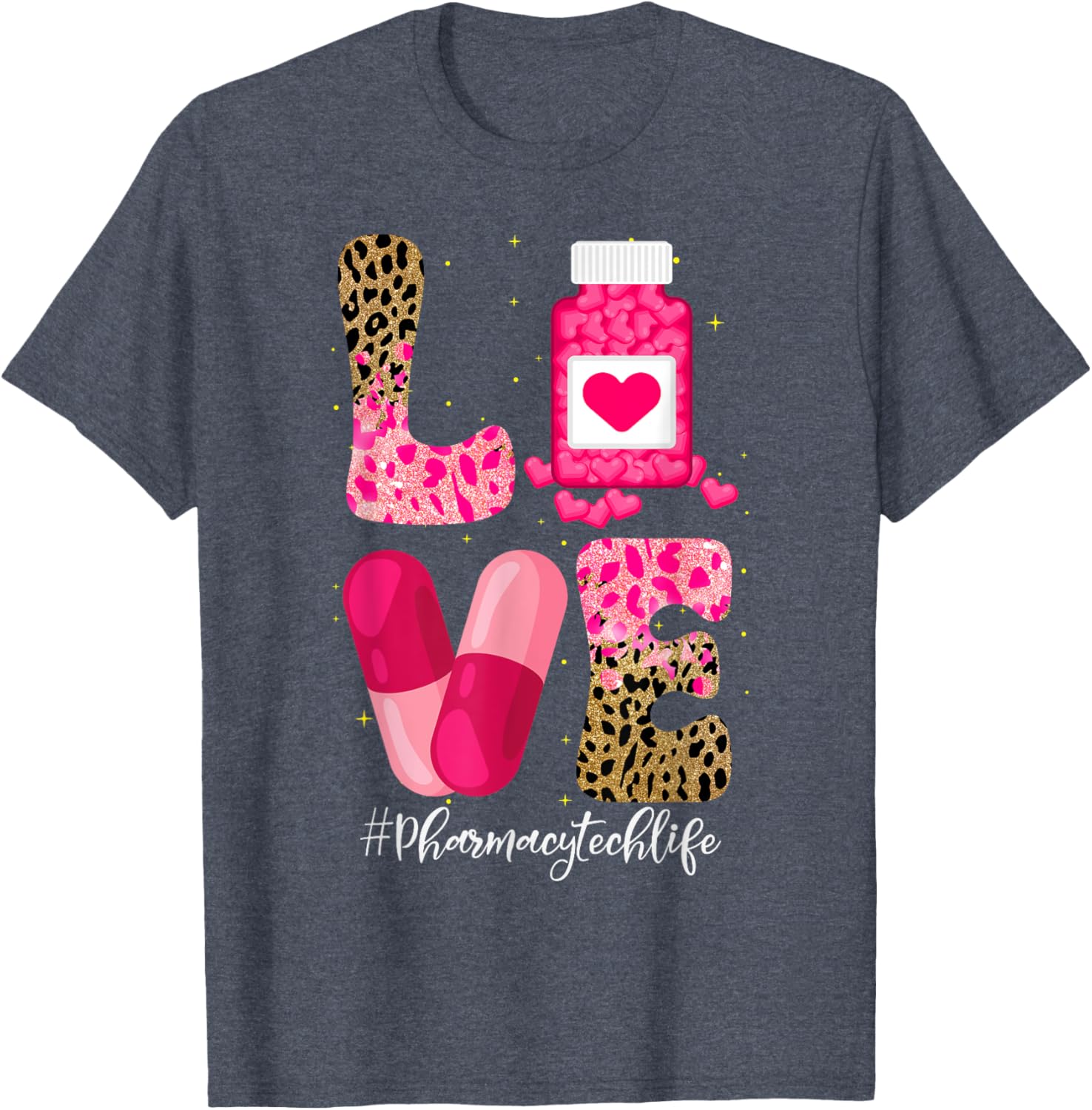 Love Pharmacy Tech Life T-Shirt for Pharmacy Technicians and Medicine Lovers - 16