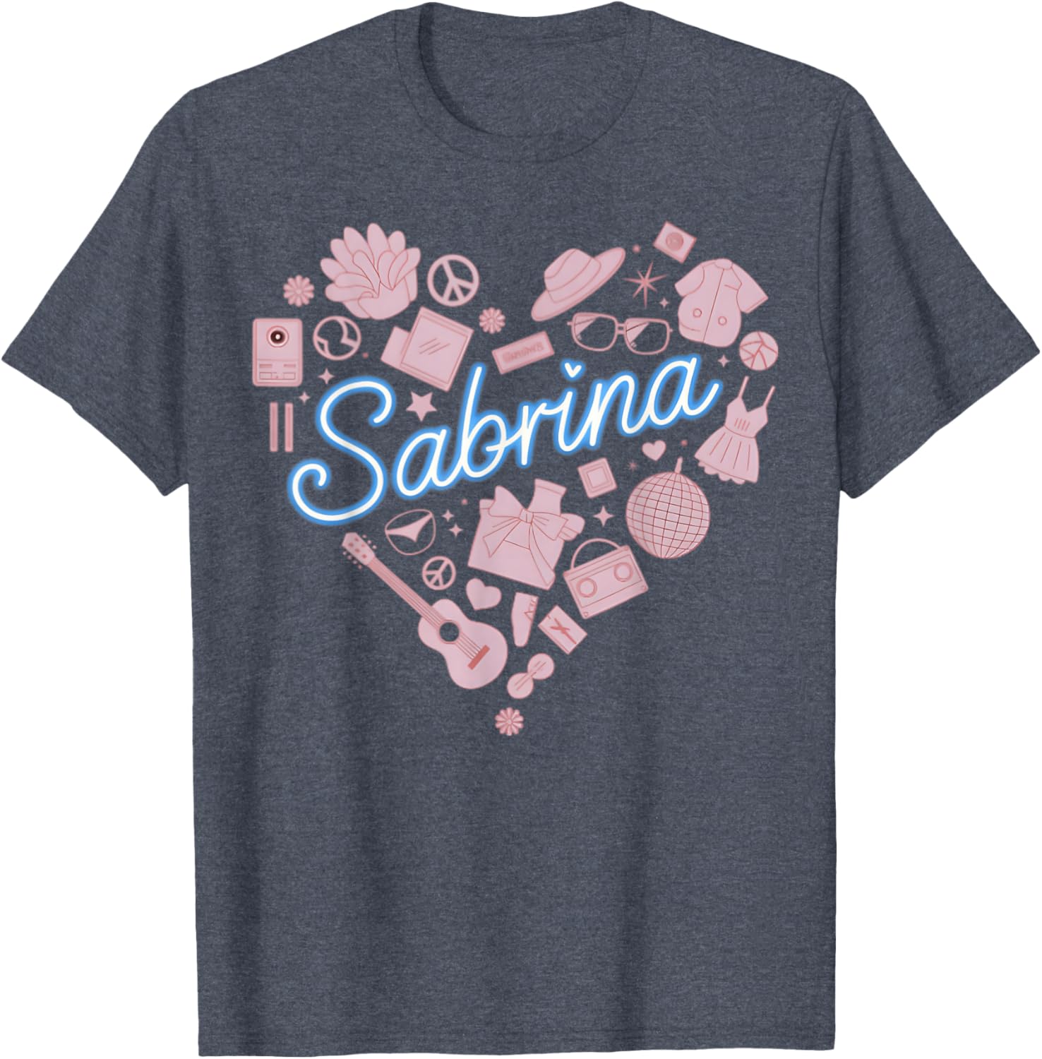 Personalized Girl Retro Sabrina Heart T-Shirt for Stylish Kids - 14