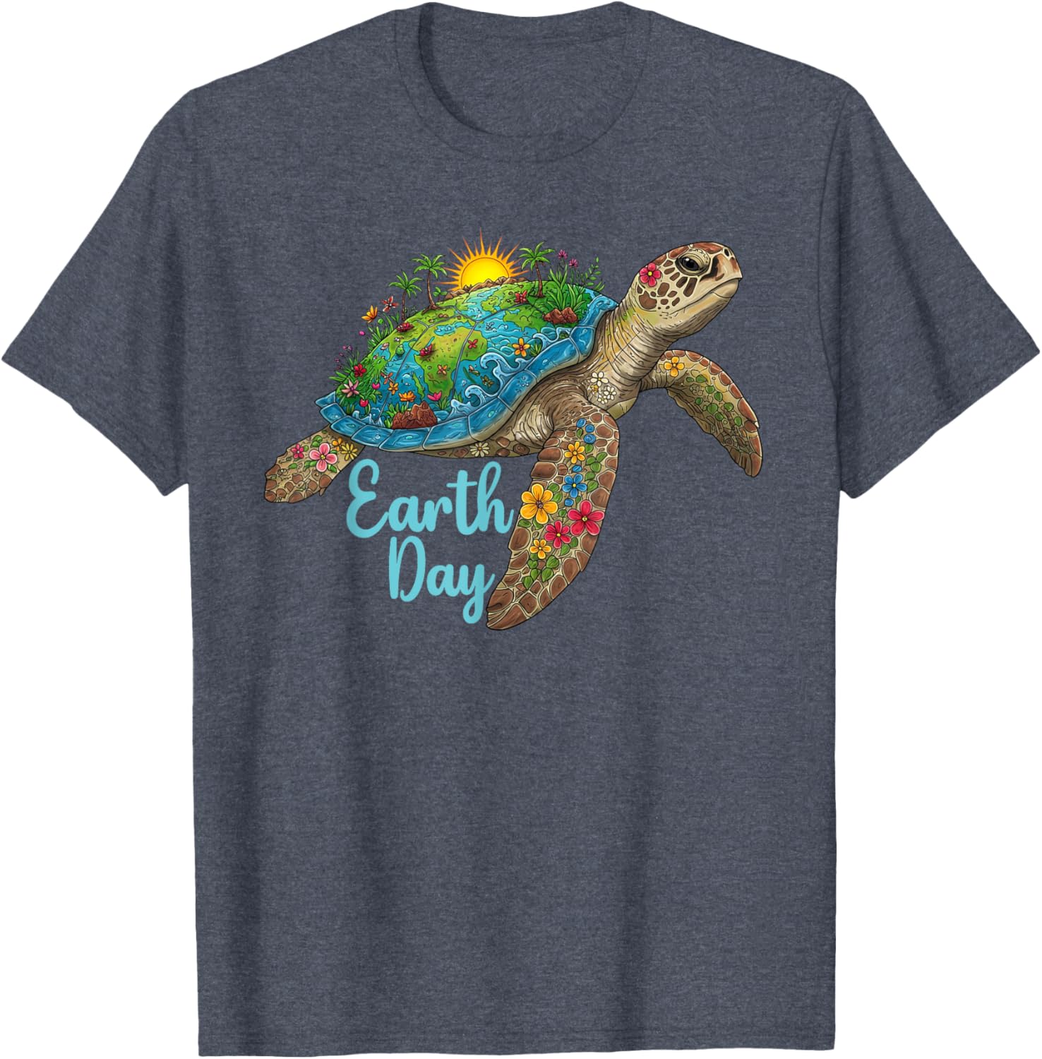 Save the Earth Sea Turtle T-Shirt for Men and Women Earth Day Gift - 14