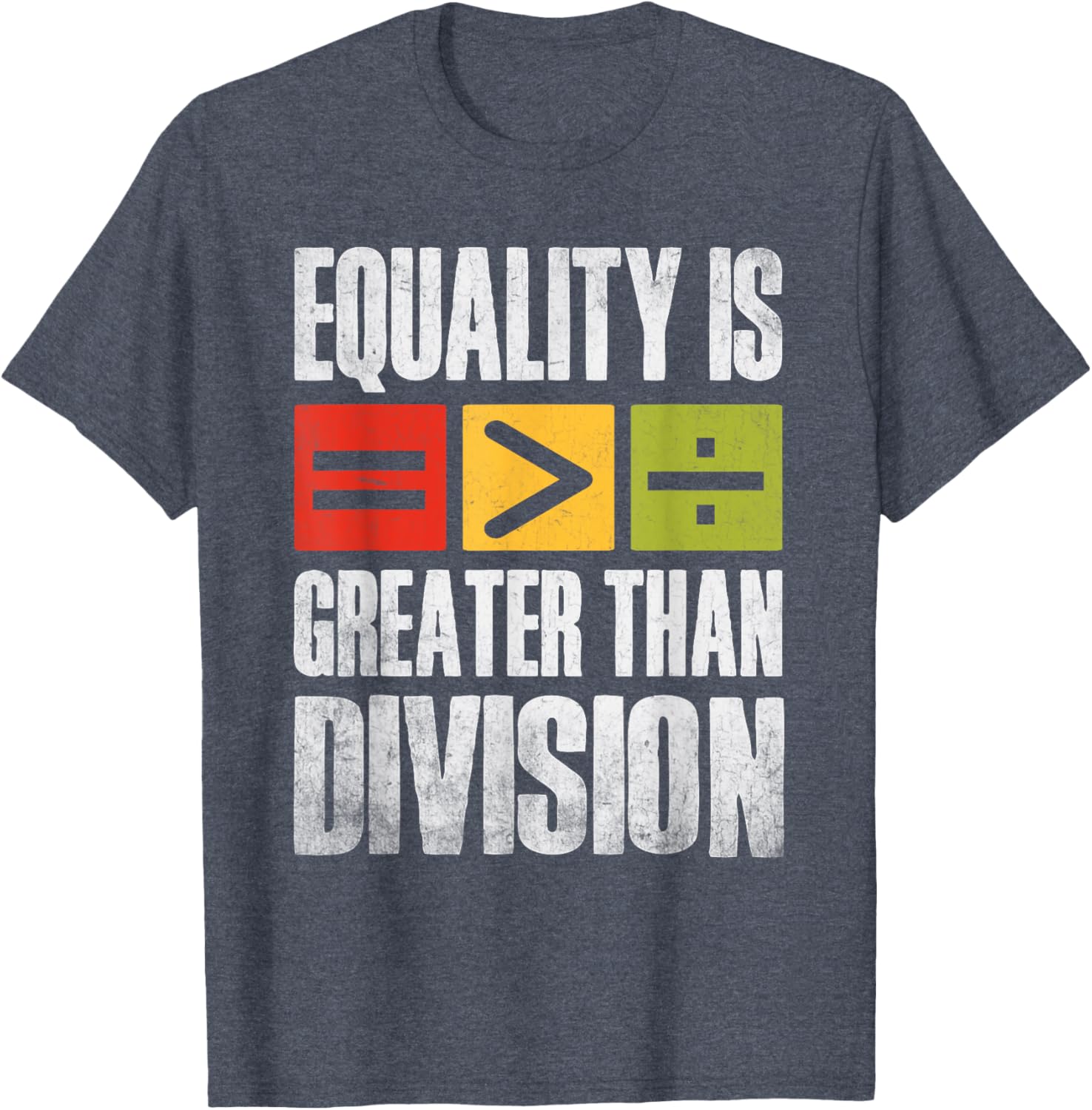 Equality is Greater Than Division Black History Month T-Shirt for All - 9